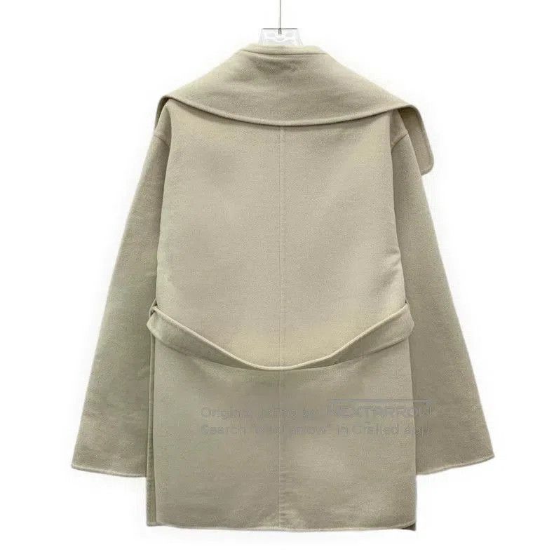 Hermes Hermes Oatmeal Cashmere Belted Coat. Size US XXS / EU 40 - 2 Thumbnail