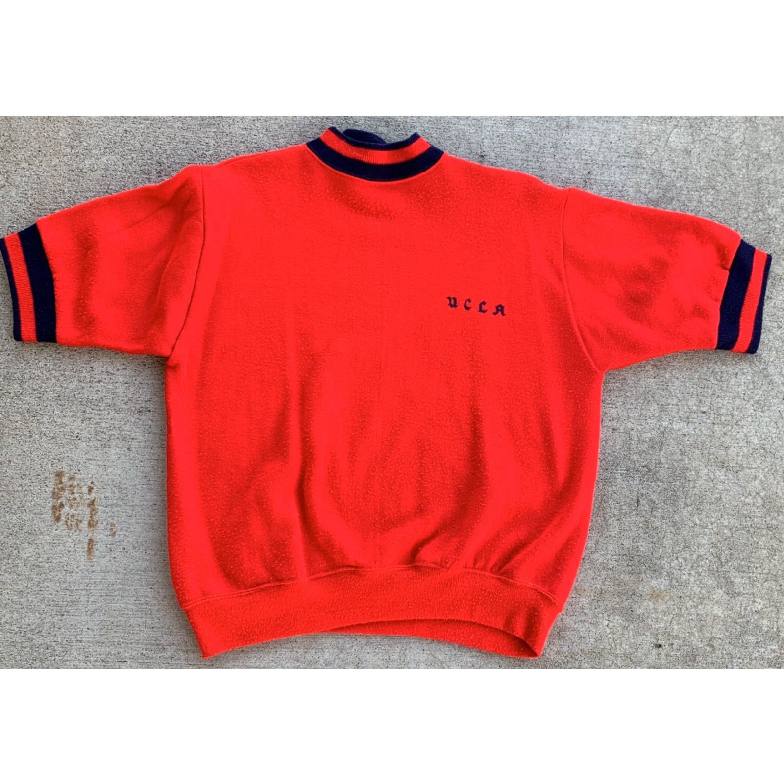 Vintage VINTAGE Collegiate Pacific UCLA Short Sleeve Sweatshirt Ringer Zip Shoulder Red L Men’s Womens? Size US L / EU 52-54 / 3 - 6 Thumbnail