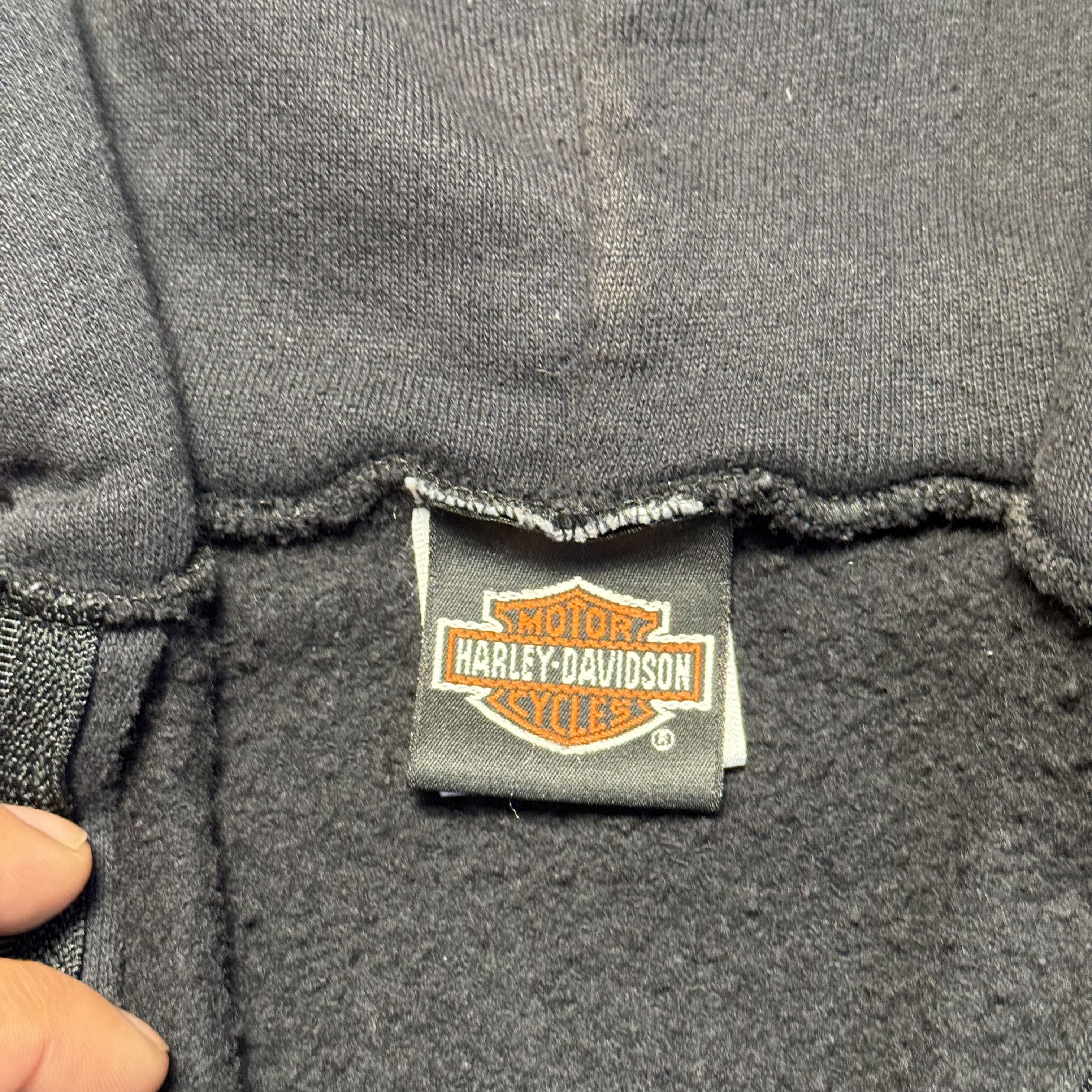 Harley Davidson Vintage Y2K Harley Davidson Flame Sleeve Full Zip Up Hoodie Size US XL / EU 56 / 4 - 6 Thumbnail