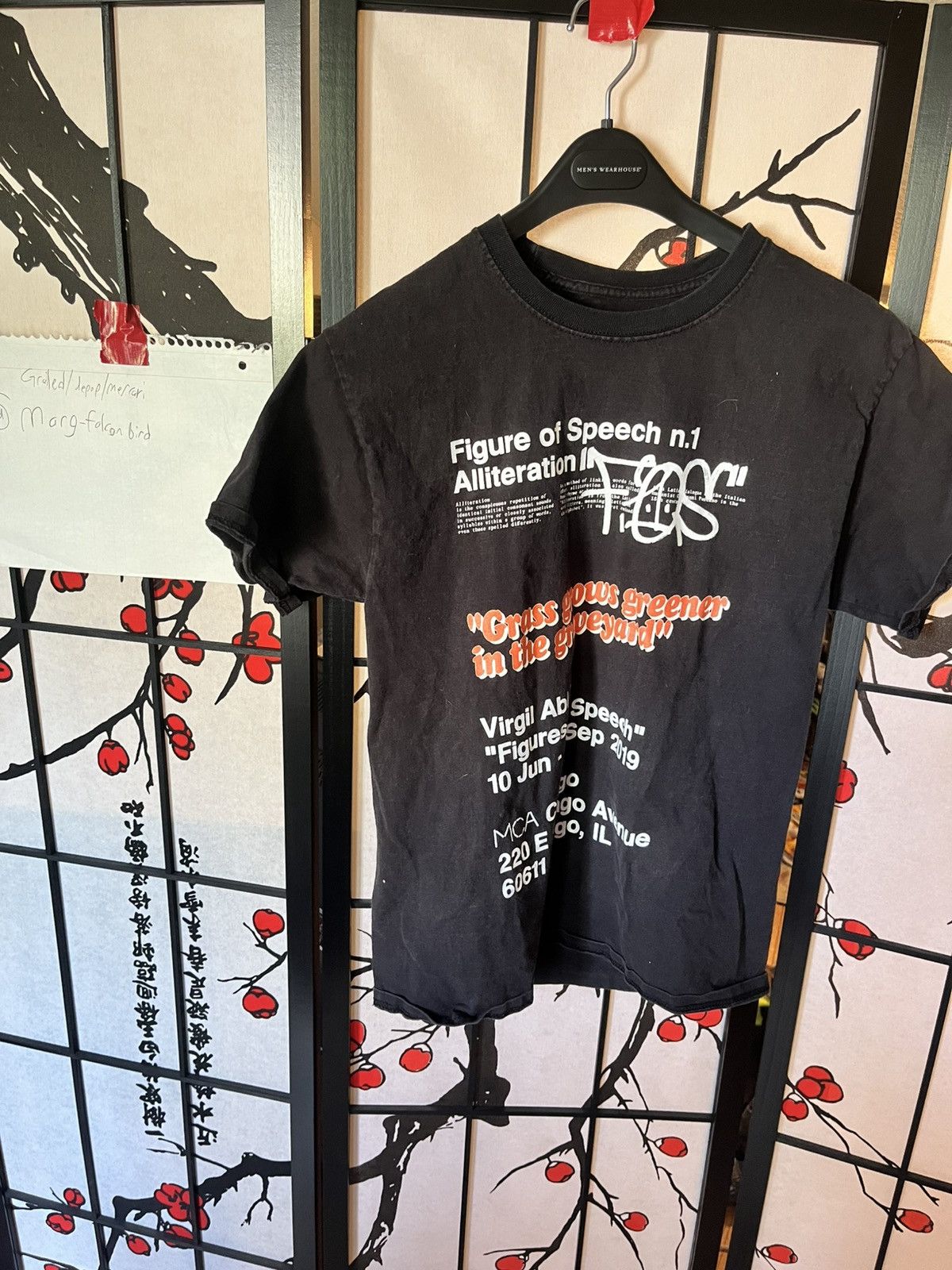 Virgil Abloh × MCA Figures of Speech コラボ Tシャツ Virgil Abloh x MCA Figures of Speech FOS Tee Shirt Champion