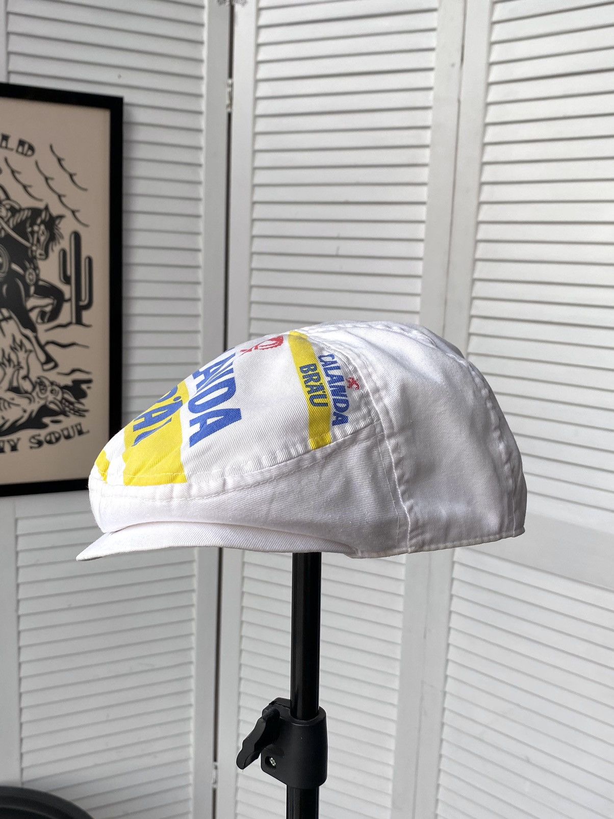 Vintage Vintage 80s Calanda Brau Beer Cycling Cap Hat Switzerland Size ONE SIZE - 4 Thumbnail