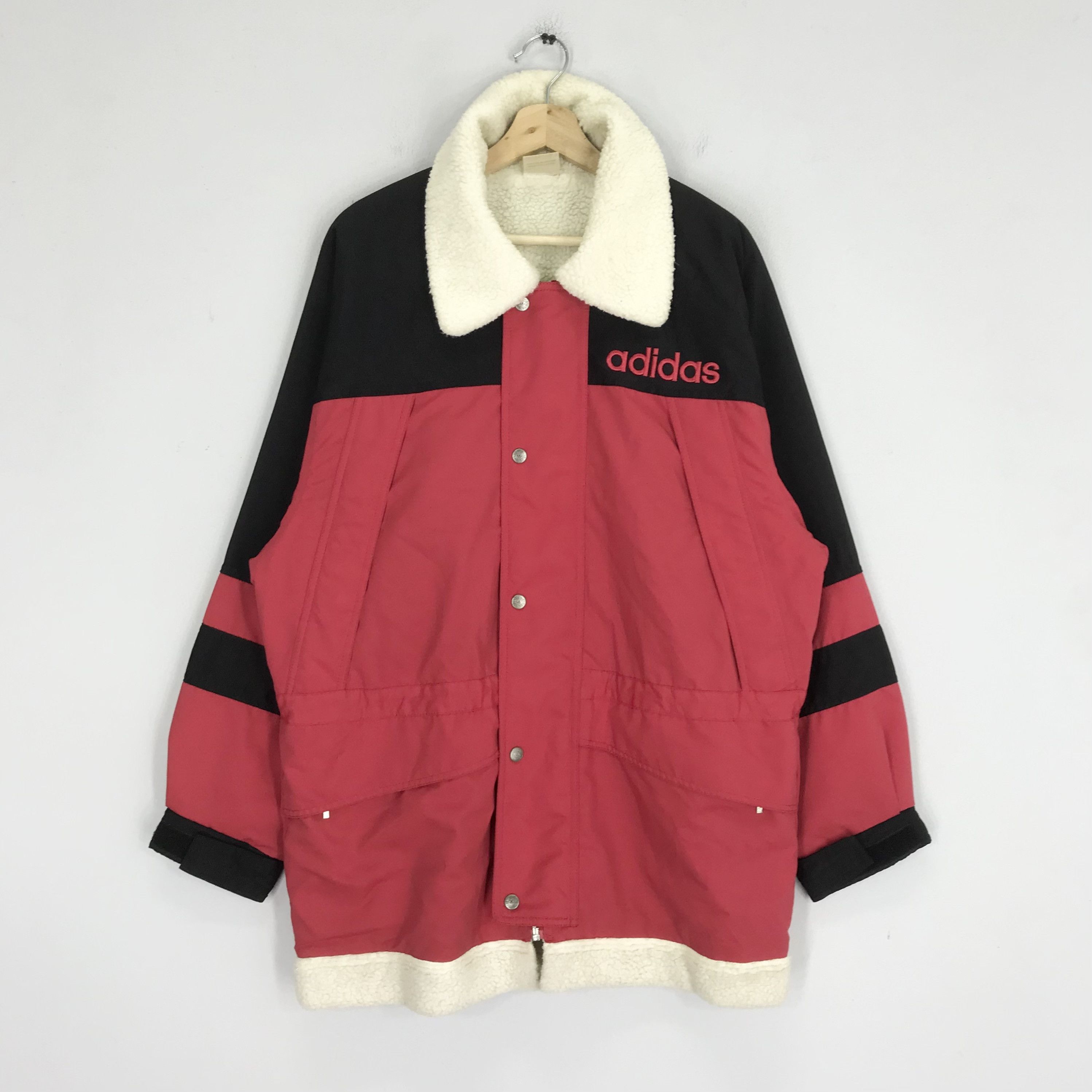 Vintage 90s Adidas Sherpa Lined Jacket - 126