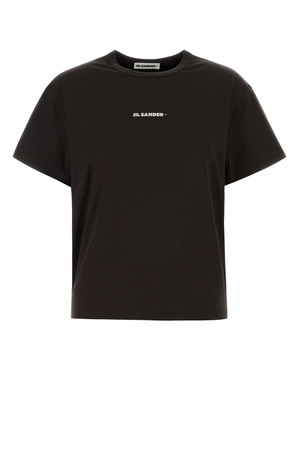 Jil Sander Dark Brown Stretch Polyester T-Shirt Size XS / US 0-2 / IT 36-38 - 1 Thumbnail