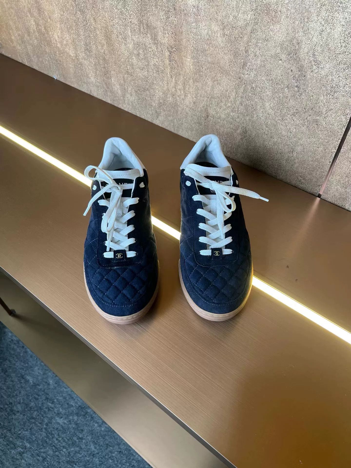 Chanel Chanel Navy German Training Shoes Size US 9 / IT 39 - 1 Thumbnail