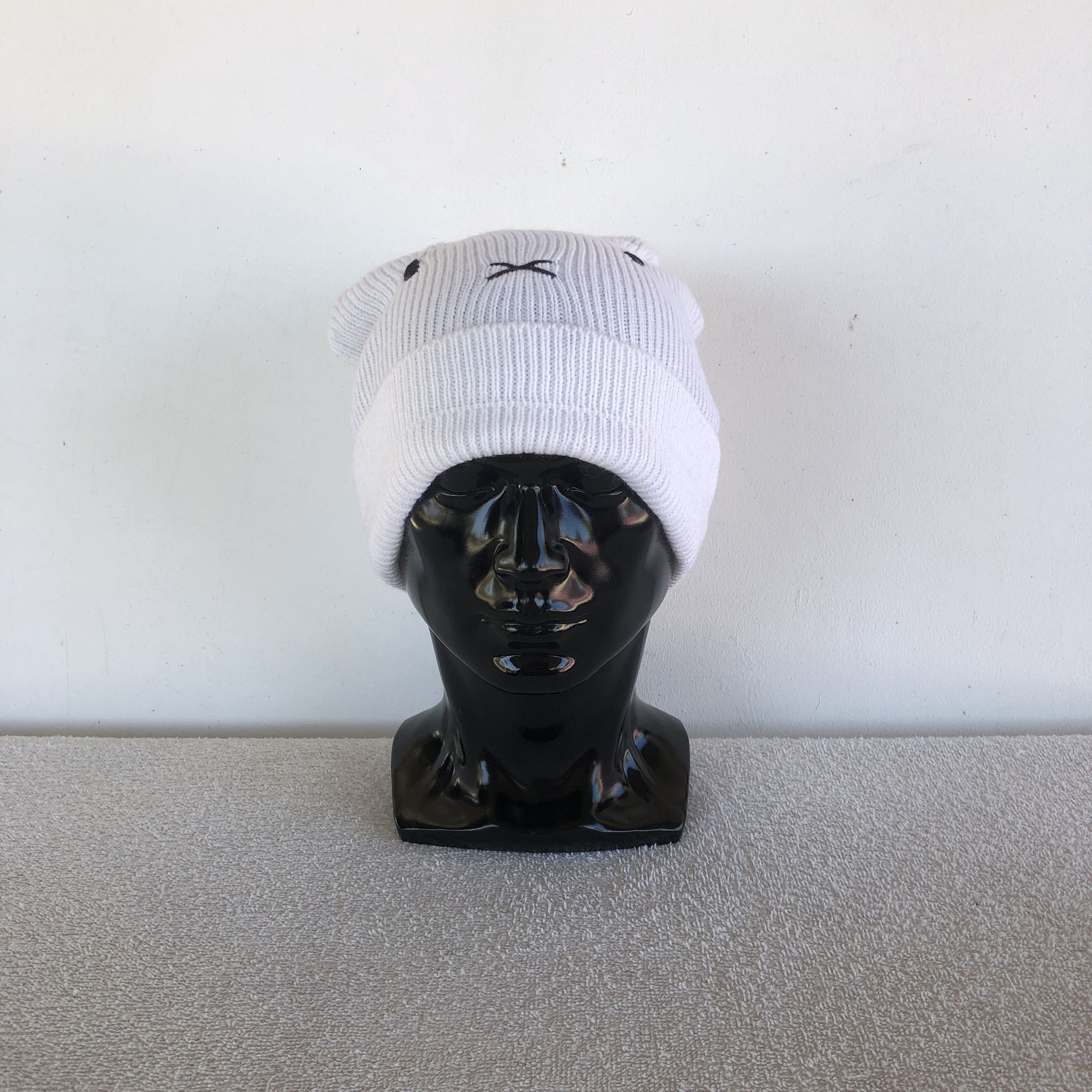 Japanese Brand Vintage Bunny Face Torn Beanie Snow Caps Hats Size ONE SIZE - 2 Thumbnail