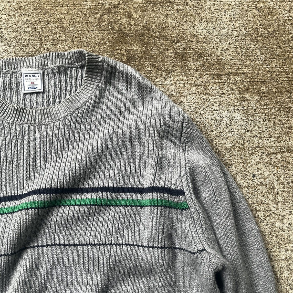 Vintage Vintage Old Navy Striped Sweater Size XL Grunge Skate Size US XL / EU 56 / 4 - 2 Thumbnail