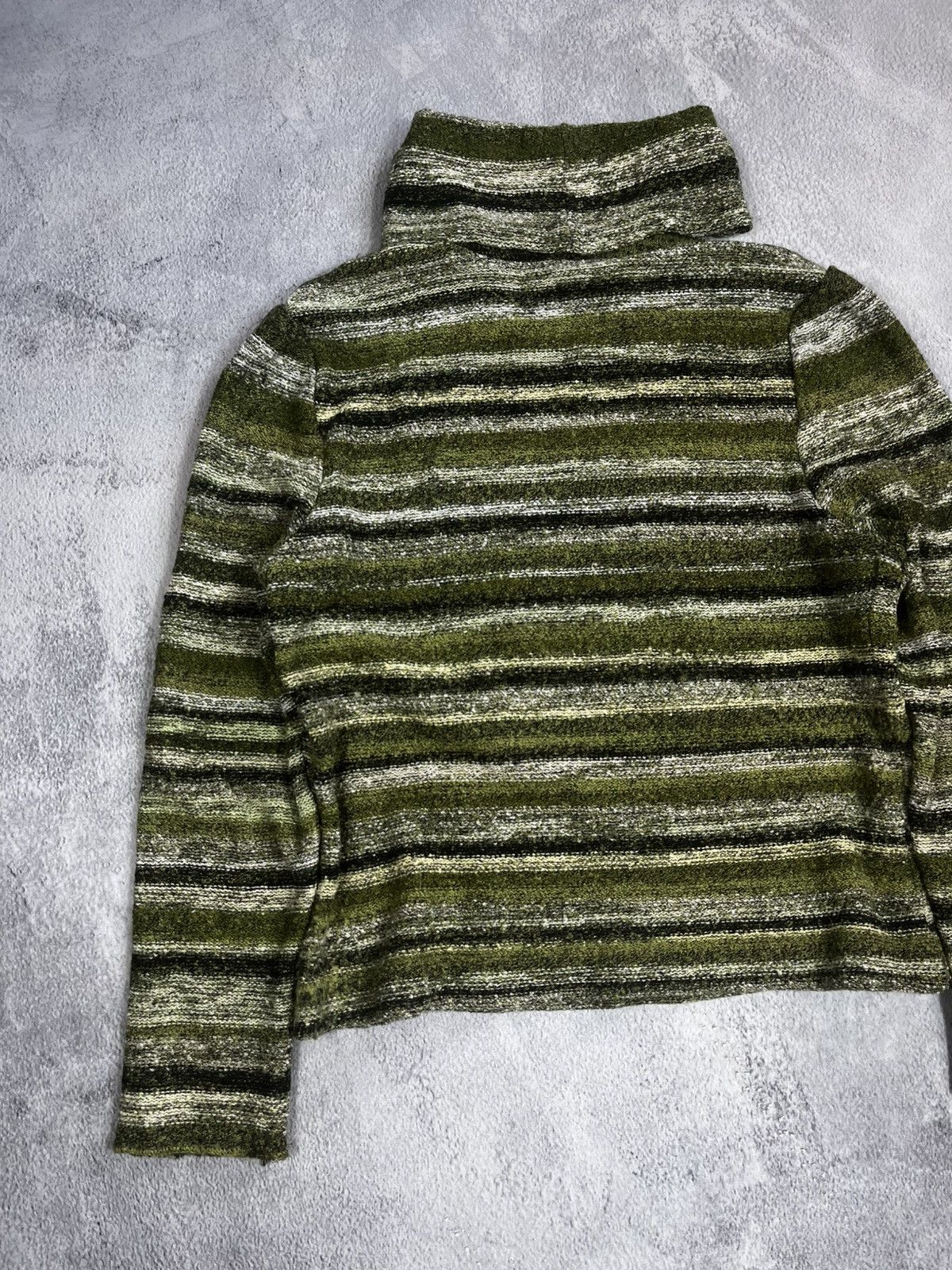 Vintage Vintage Y2K striped turtleneck sweater 00s old money style Size M / US 6-8 / IT 42-44 - 3 Thumbnail