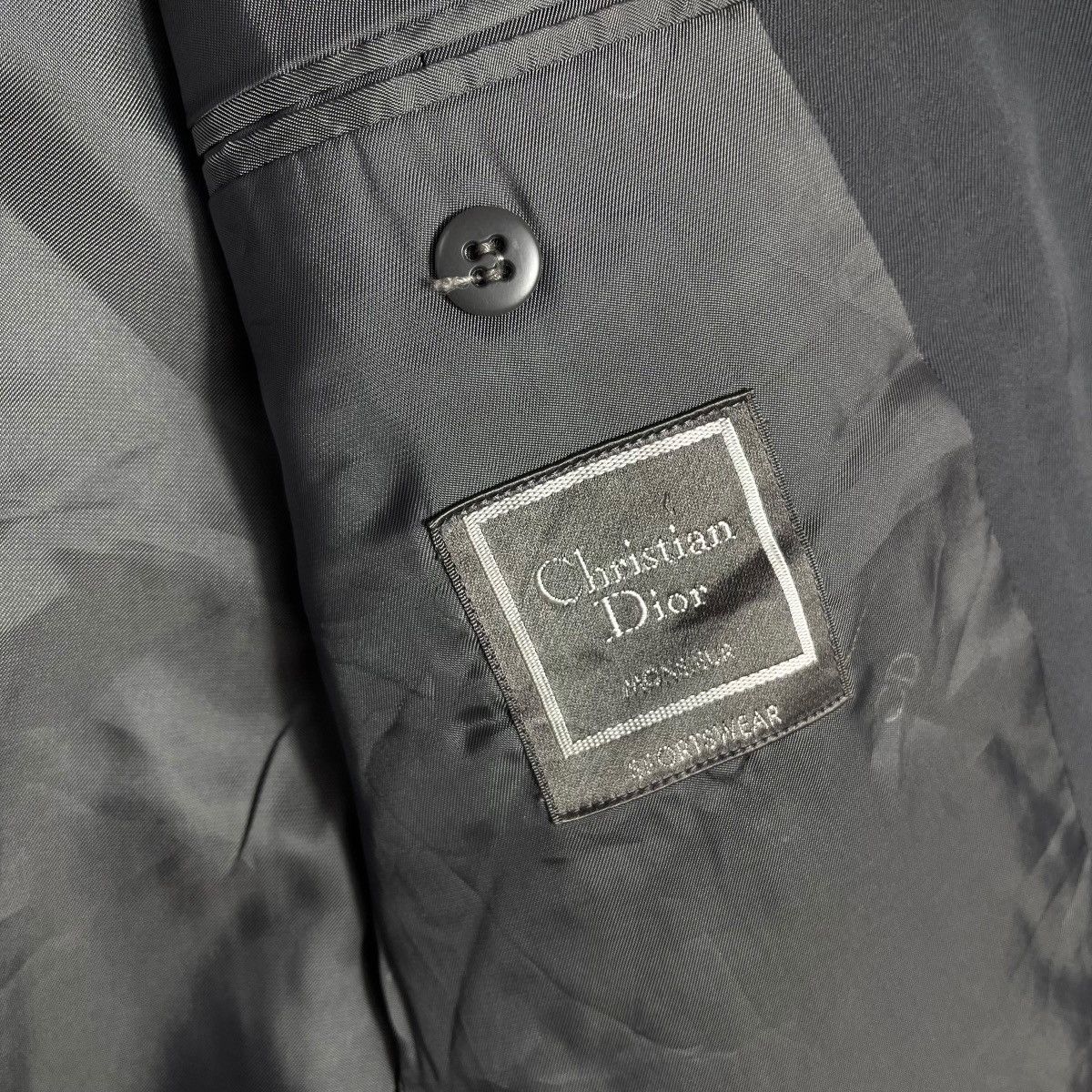 Christian Dior Monsieur Christian Dior Monsieur Vintage Navy Wool Blend Tailored Size 40R - 3 Thumbnail