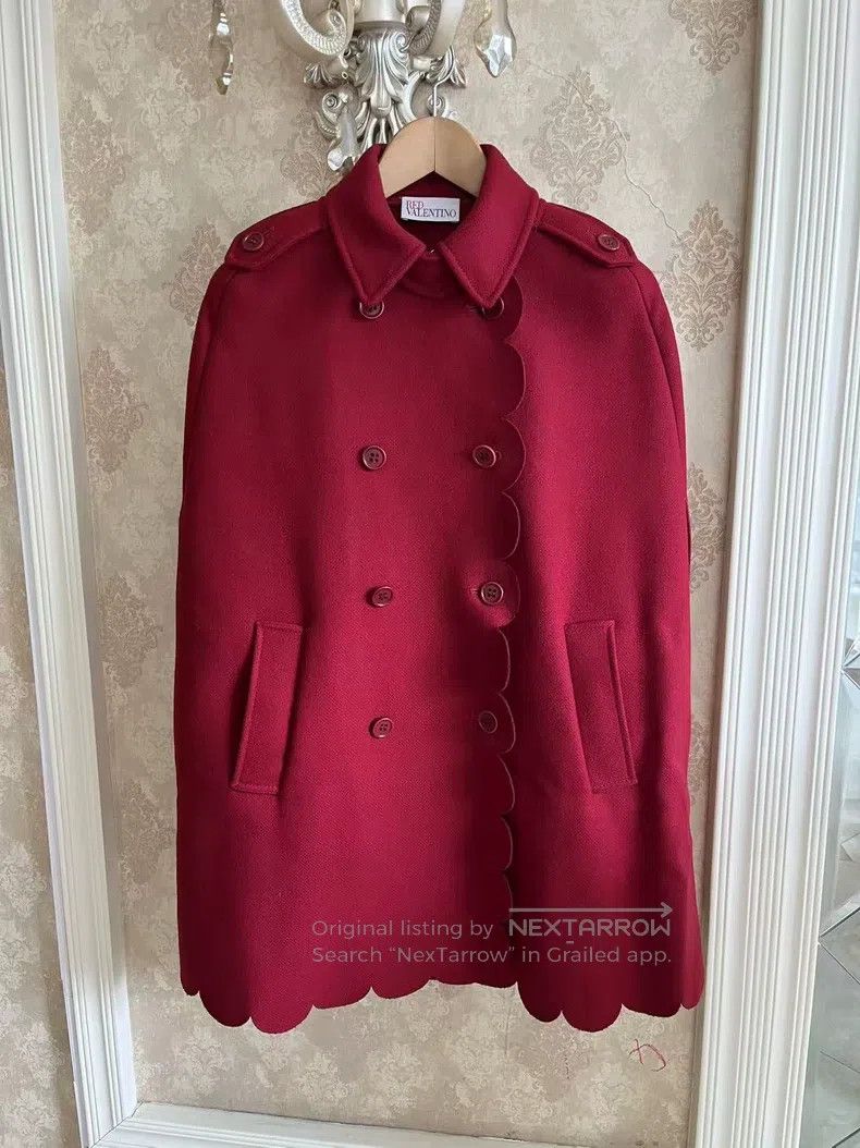Valentino Valentino A red woolen coat Size S / US 4 / IT 40 - 1 Thumbnail