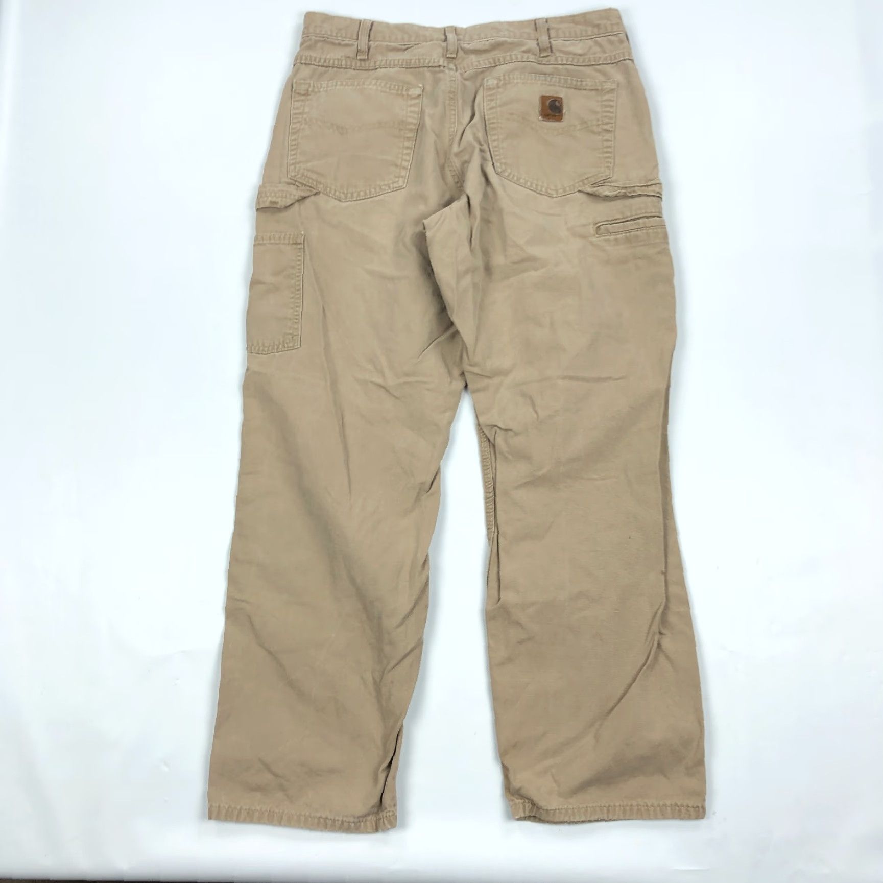 Carhartt Carhartt B159 Loose Fit Canvas Work Pants Men 34x30 Khaki Brown Utility Size US 34 / EU 50 - 3 Thumbnail