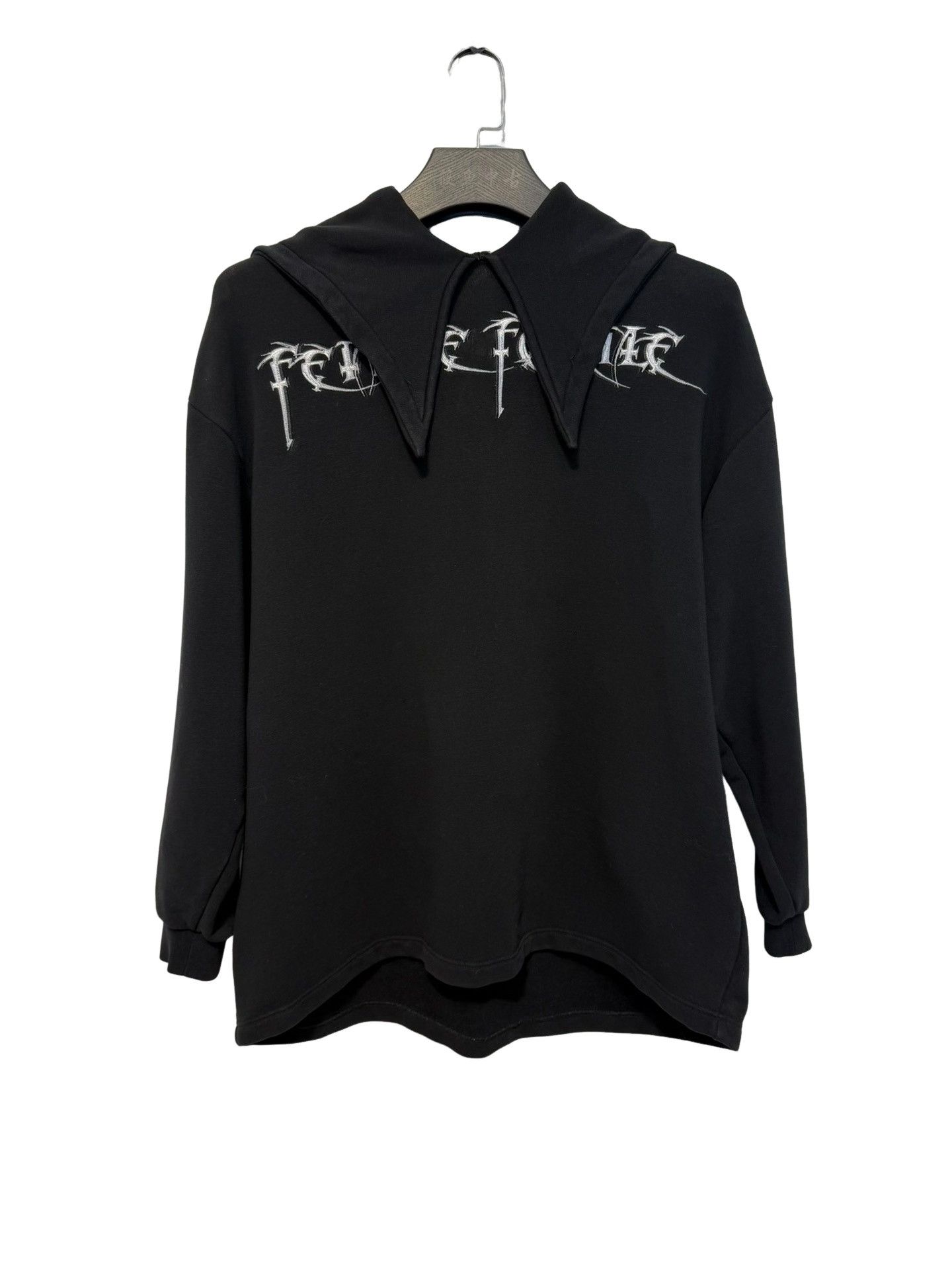 Balenciaga Balenciaga Embroidered Logo Hoodie Size S Size US S / EU 44-46 / 1 - 1 Thumbnail