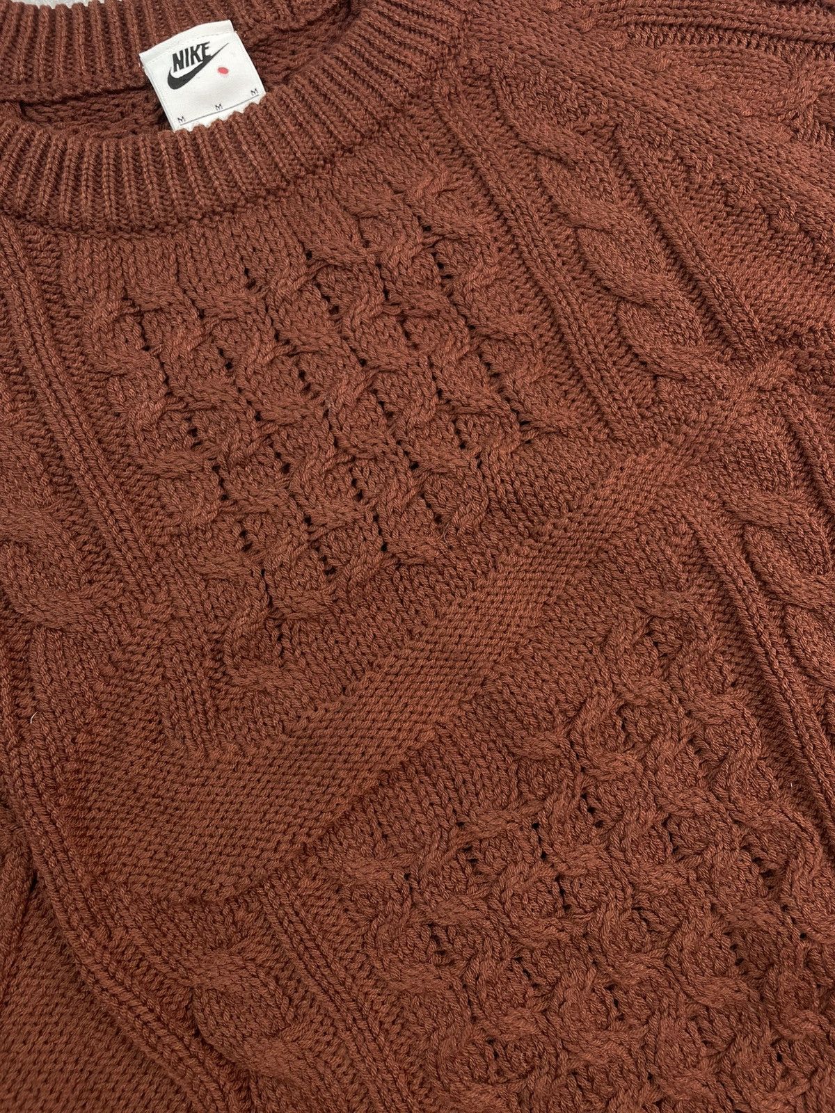 Nike Nike Life Cable Knit Sweater Brown Size US M / EU 48-50 / 2 - 5 Thumbnail