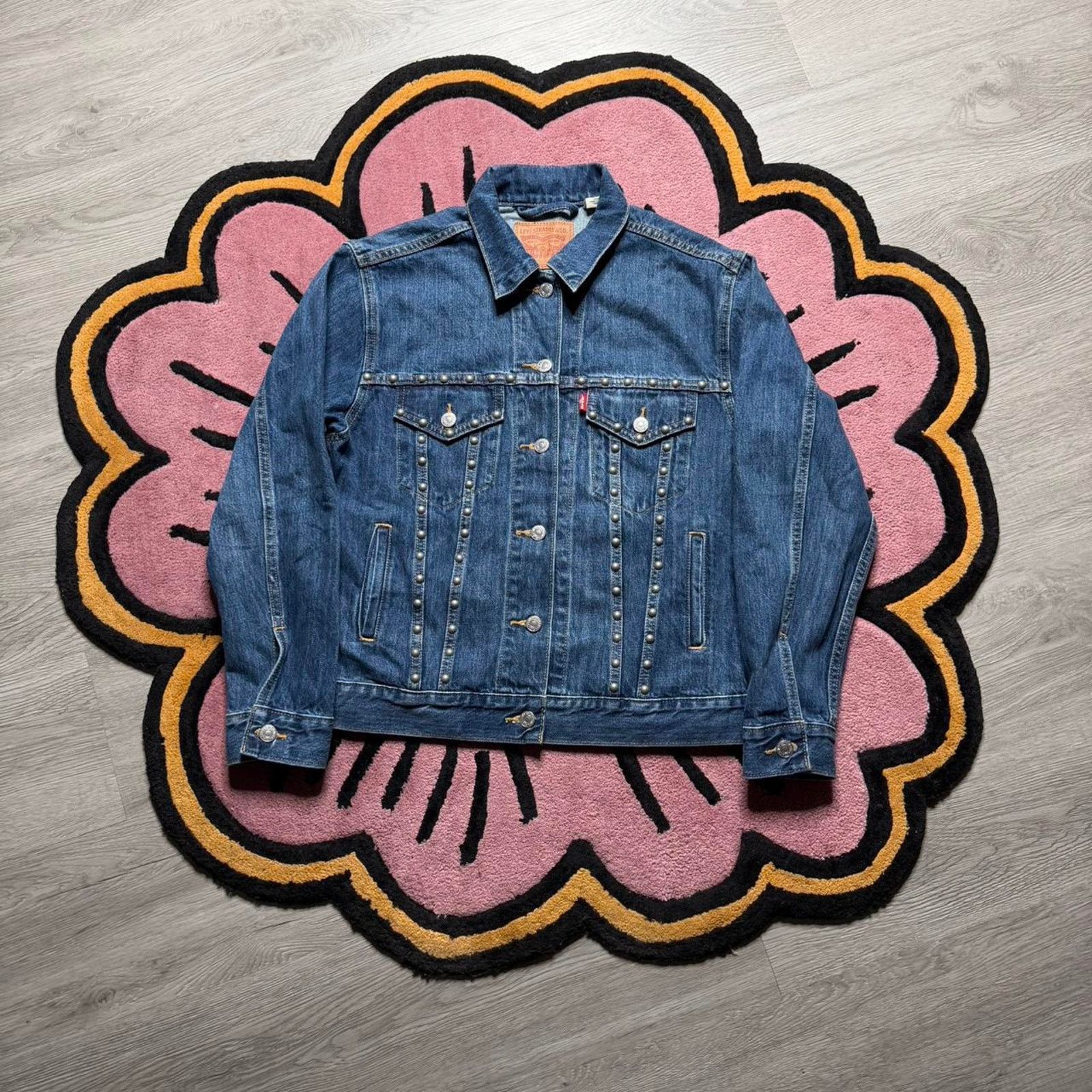 Levi's Levi’s Strauss Studded Denim Trucker Jean Jacket Size Small Size US S / EU 44-46 / 1 - 1 Thumbnail