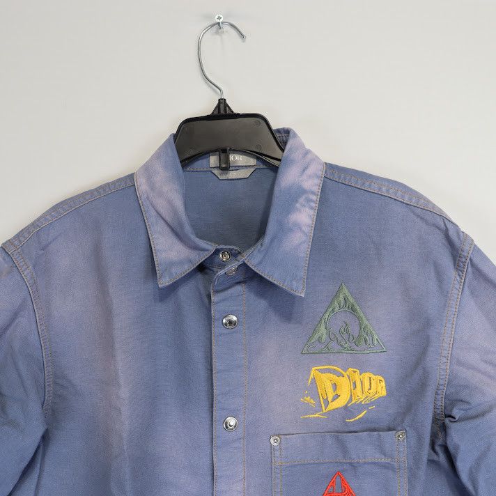Dior o1rshd1 Button up Shirt in Blue Size US S / EU 44-46 / 1 - 6 Thumbnail