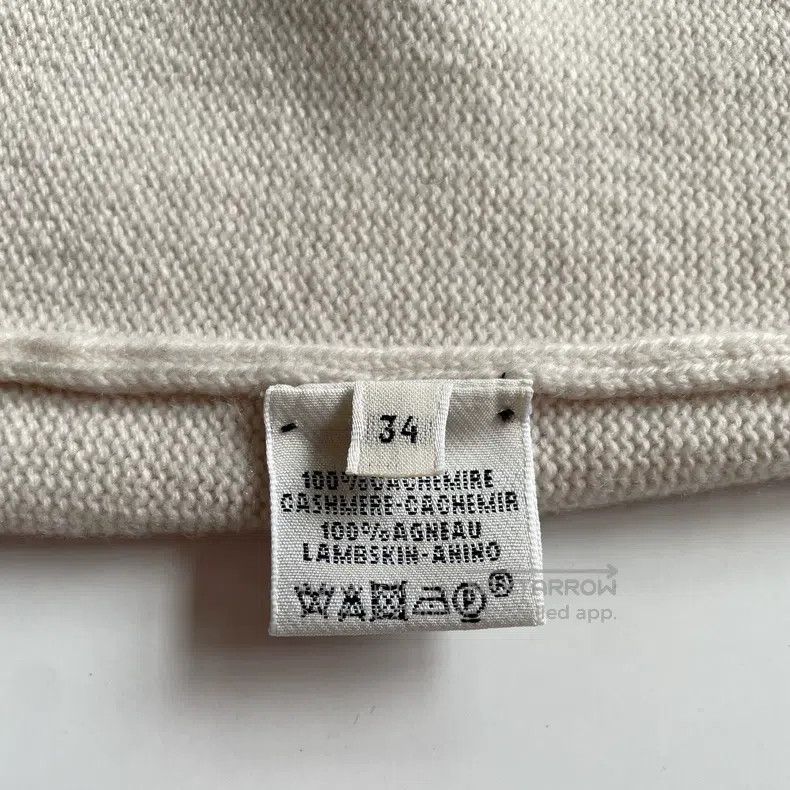 Hermes Hermes Beige Cashmere Long-Sleeve Dress Size XXS / US 00 / IT 34 - 6 Thumbnail