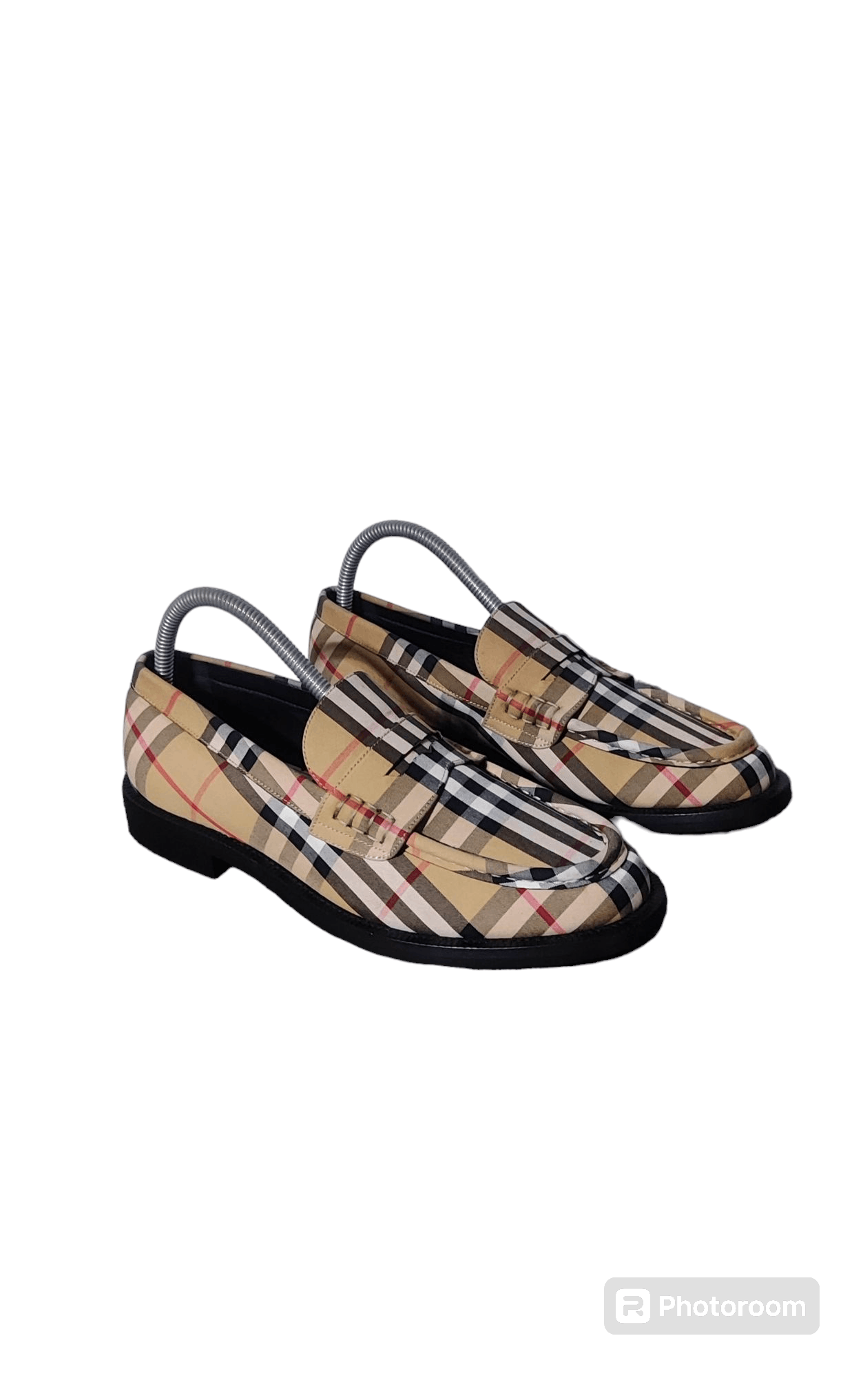 Burberry BURBERRY WOMEN'S BEDMONT CHECK LOAFERS Size US 9 / IT 39 - 3 Thumbnail