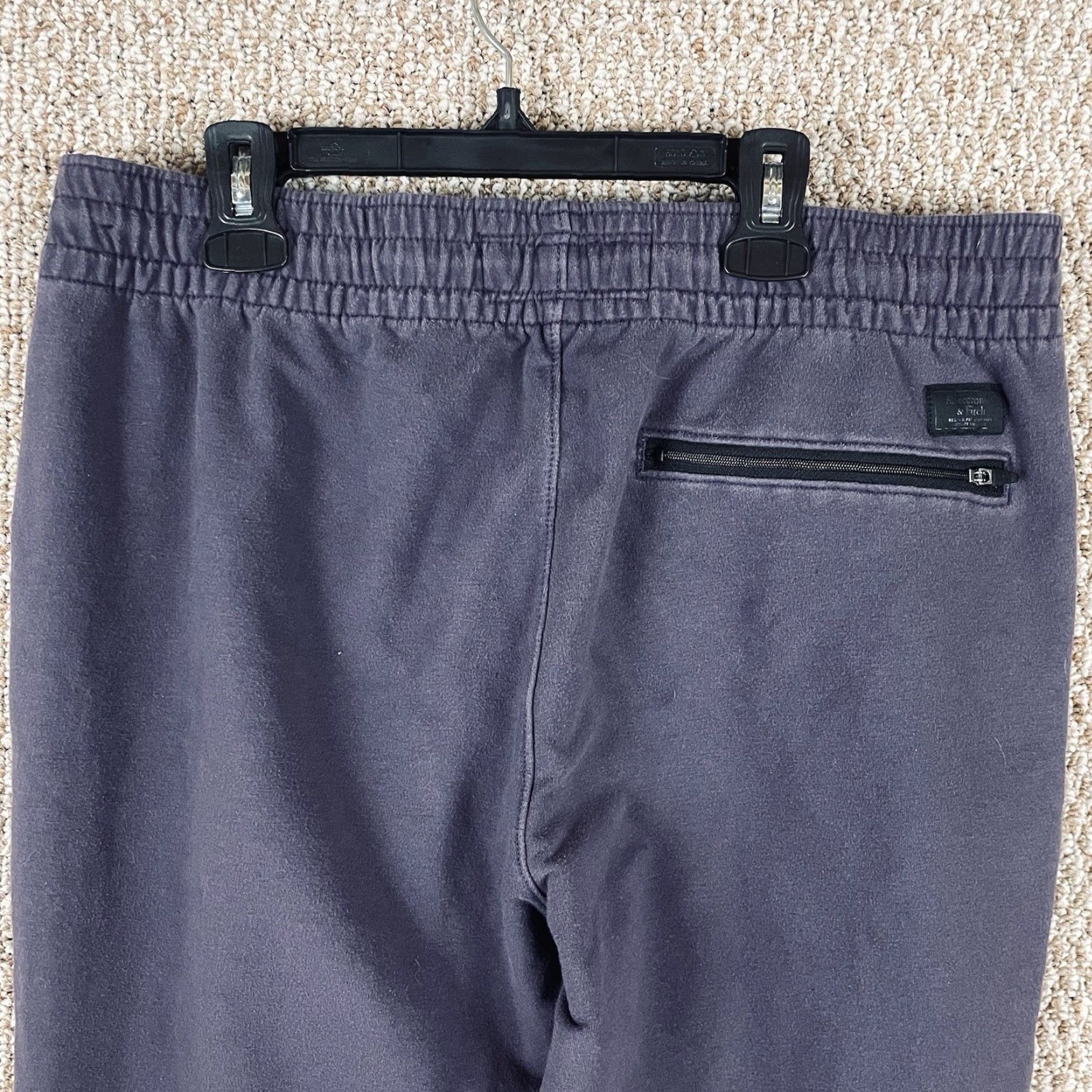 Abercrombie & Fitch Abercrombie & Fitch Joggers Sweatpants Men’s M Purple Stripe 90s Logo Athleisure Gym Running Pockets Elastic Waist Cotton Blend Regular Pants Size US 31 - 5 Thumbnail