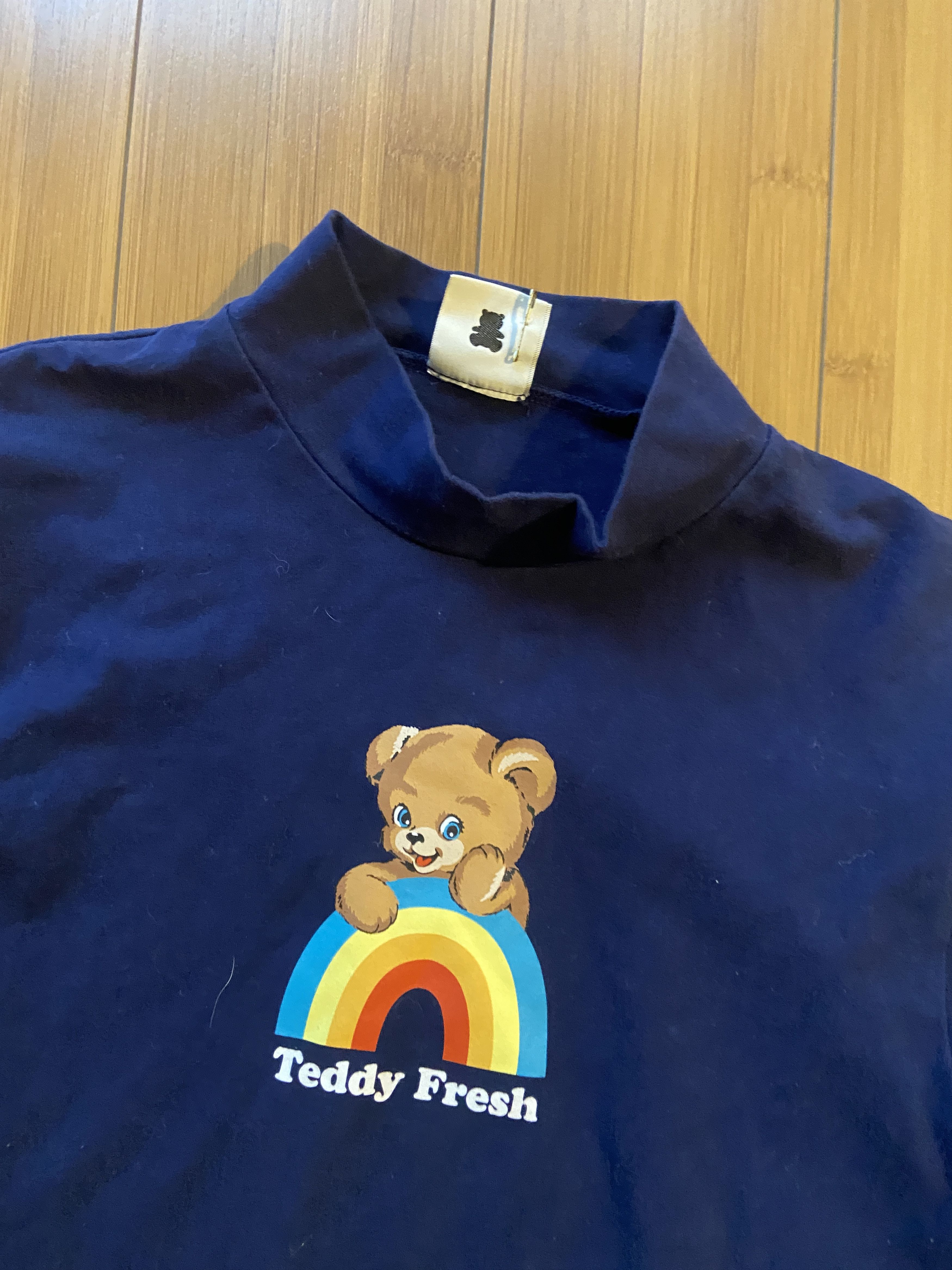 Teddy Fresh Teddy Fresh Navy and Blue Long Sleeve Crop Top - Large Size L / US 10 / IT 46 - 2 Thumbnail