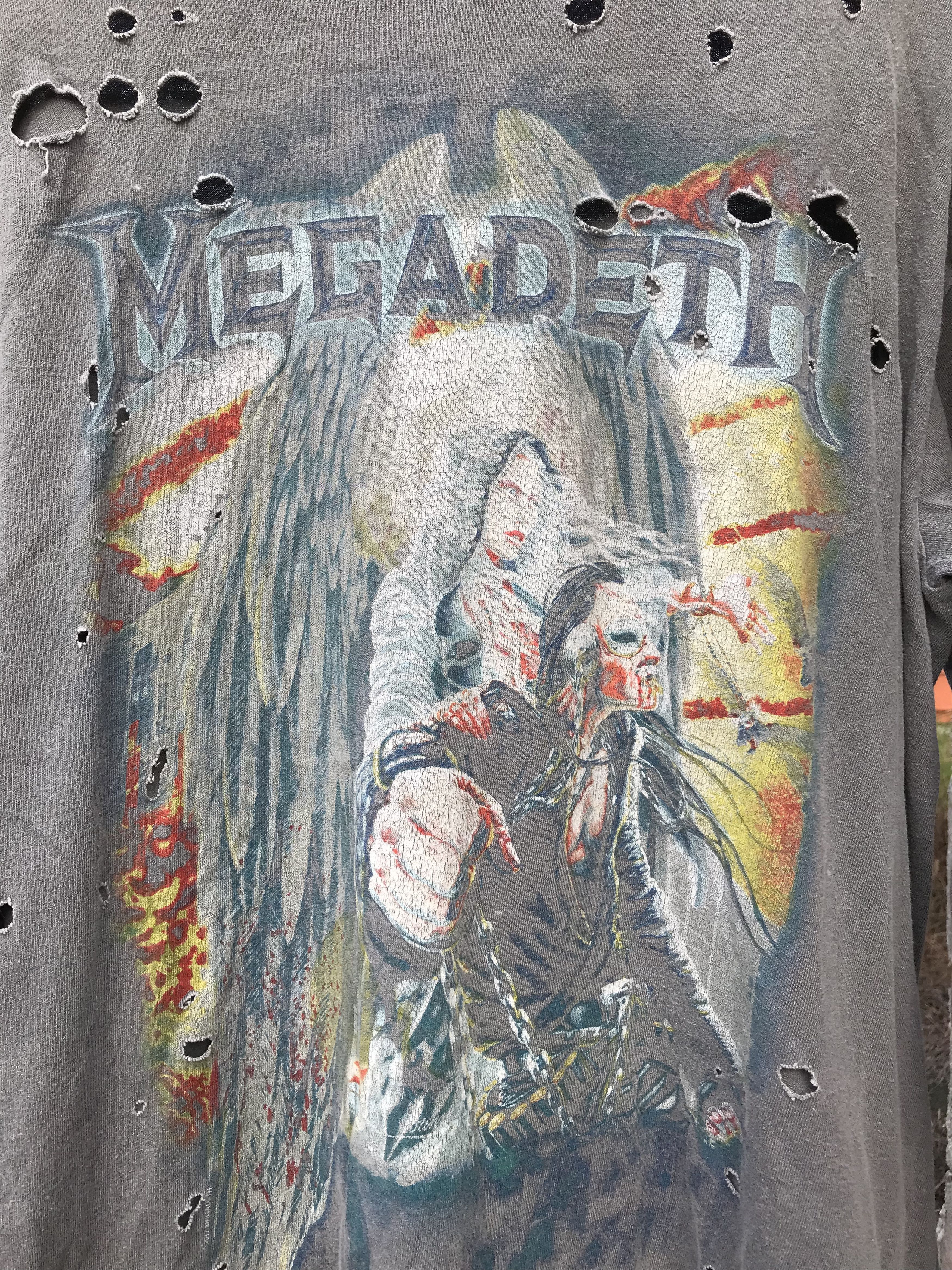Megadeth Megadeth Vintage Distressed Long Sleeve Band Tee (2017) Size US S / EU 44-46 / 1 - 6 Thumbnail