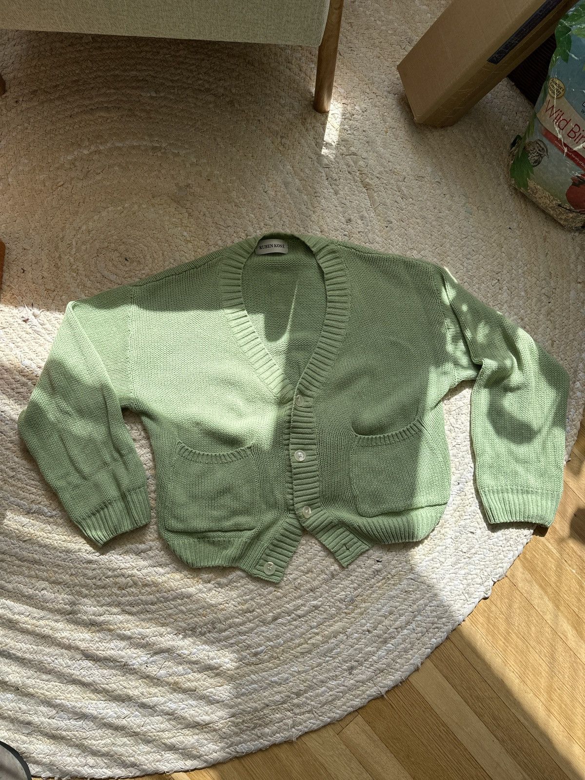 Ruben Kone Ruben Koné Cropped Cardigan - Sage Size US M / EU 48-50 / 2 - 1 Thumbnail