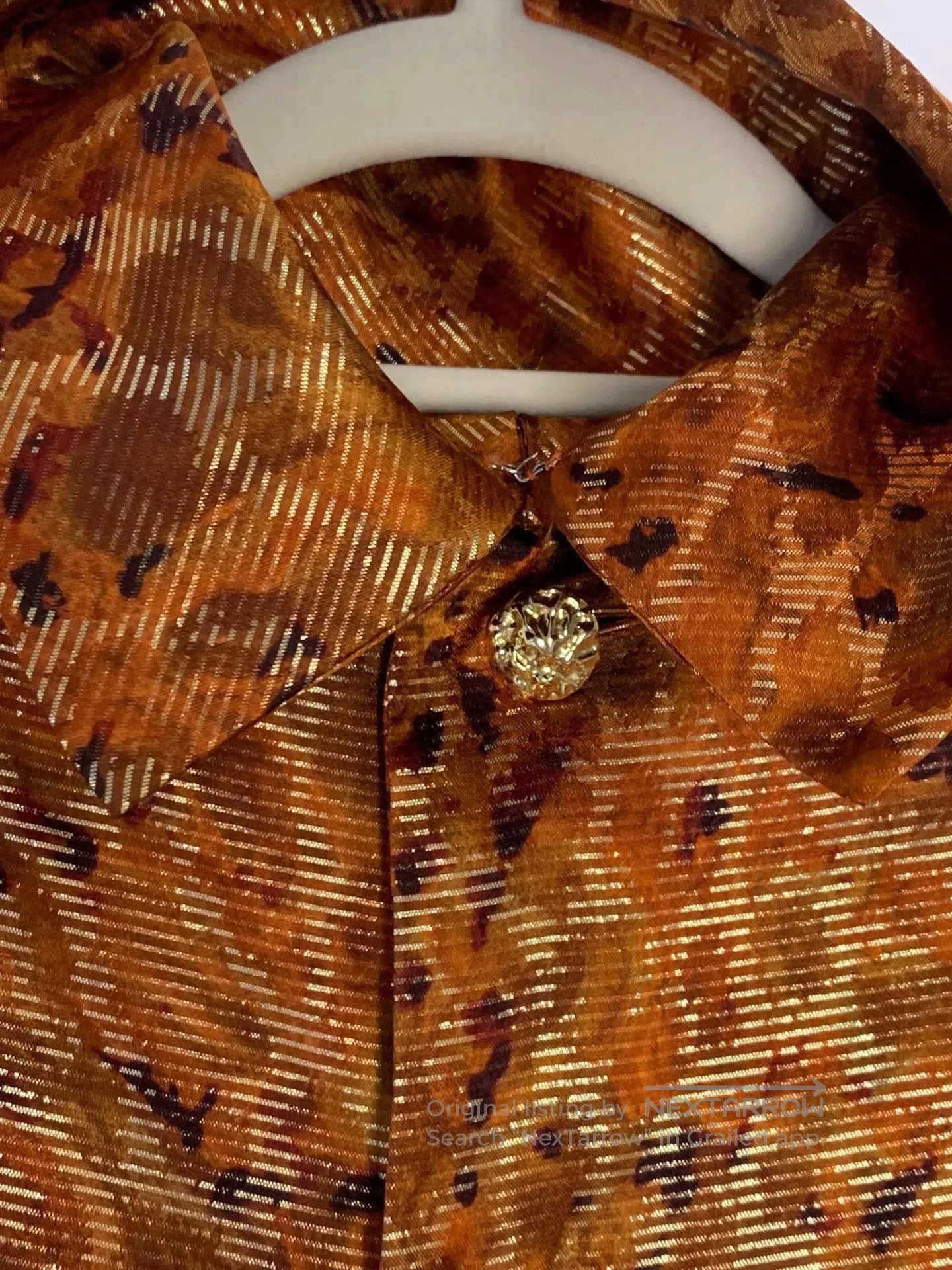 Yves Saint Laurent YSL Silk Shirt with Shoulder Pads. Size S / US 4 / IT 40 - 5 Thumbnail