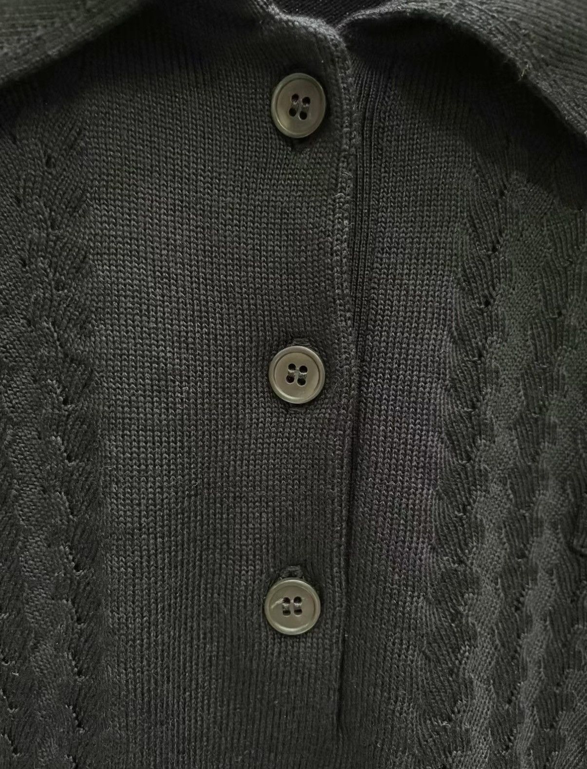 Miu Miu Miu Miu Classic Black Lapel Knit Polo Shirt J33 Size S / US 4 / IT 40 - 3 Thumbnail