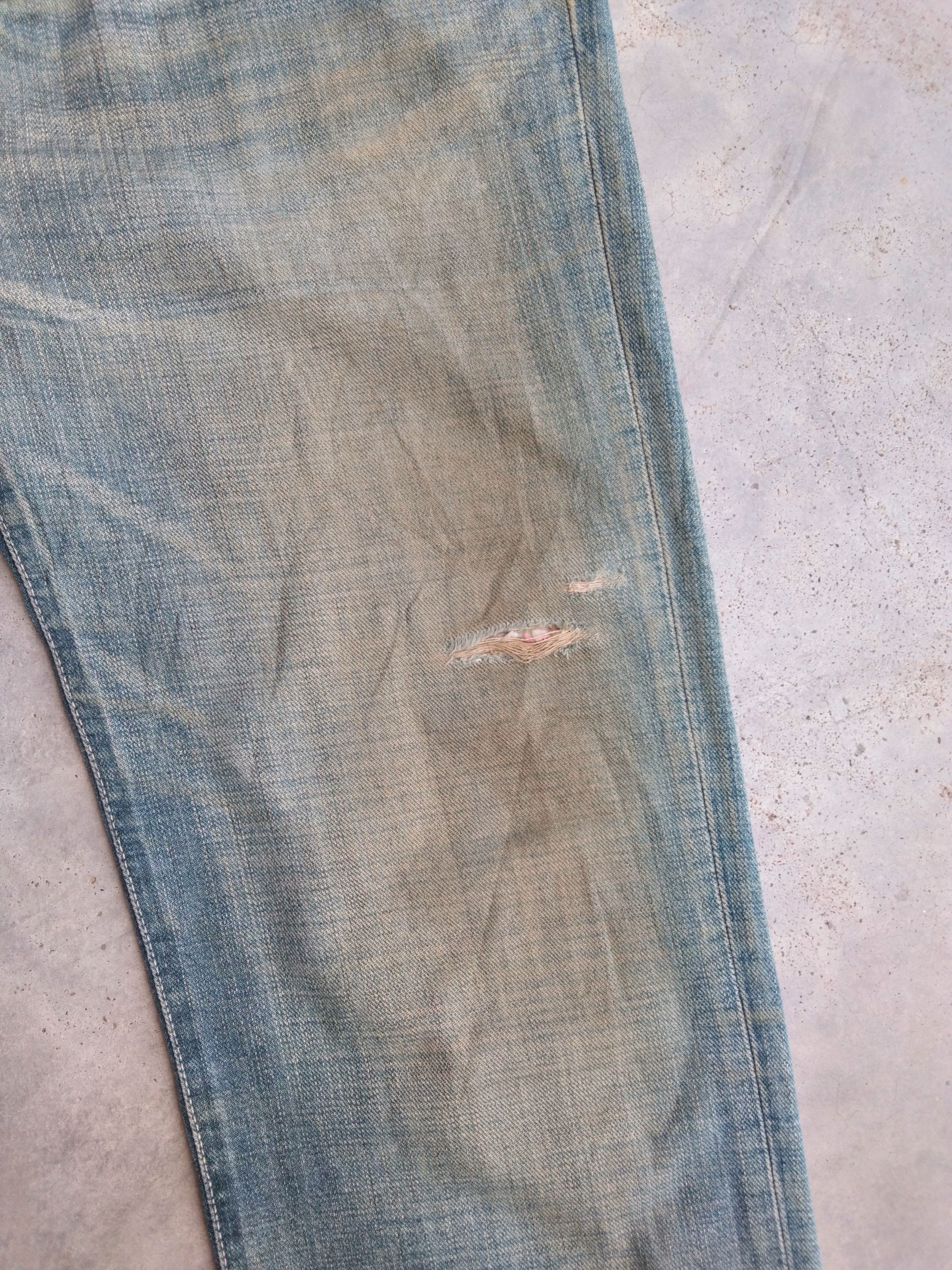 Japanese Brand Vintage Rusty Wash Uniqlo S-002 Distressed Jeans 32x34 Size US 32 / EU 48 - 3 Thumbnail