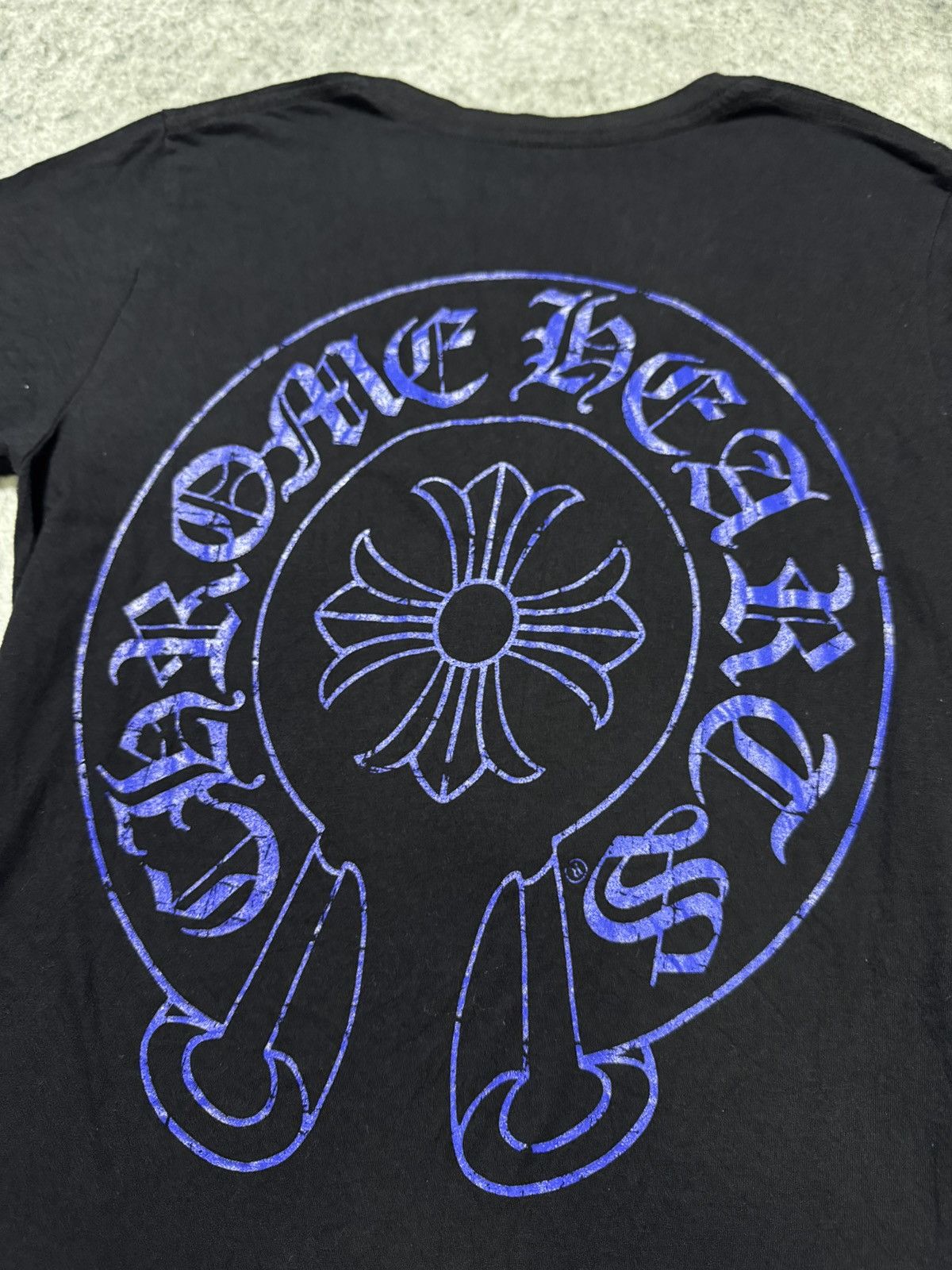 Chrome Hearts LIKE NEW! RARE! BLUE HORSESHOE SCROLL Size S / US 4 / IT 40 - 5 Thumbnail