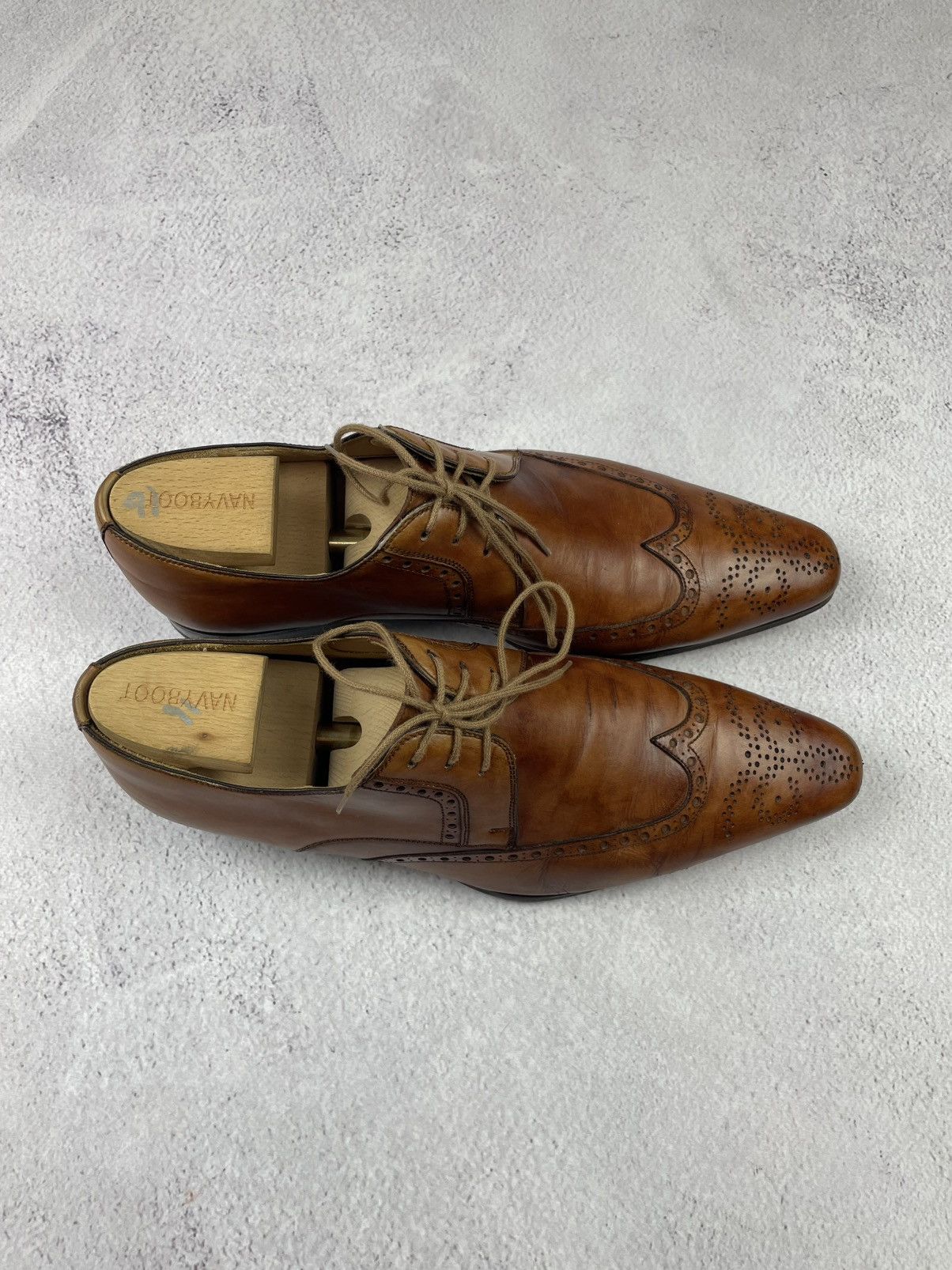Magnanni Magnanni Brown Leather Oxford Dress Shoes EU 42 US 9M Size US 9 / EU 42 - 9 Thumbnail