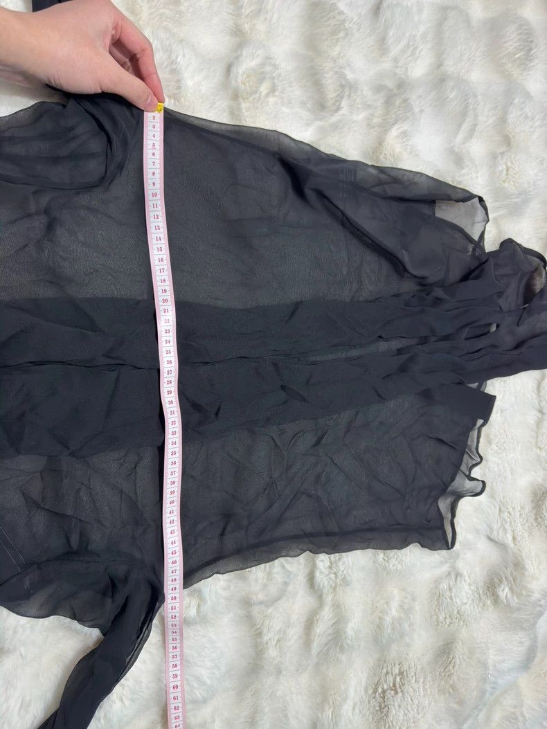 Yves Saint Laurent saint laurent High-set silk ribbon see-through women's shir Size XS / US 0-2 / IT 36-38 - 8 Thumbnail