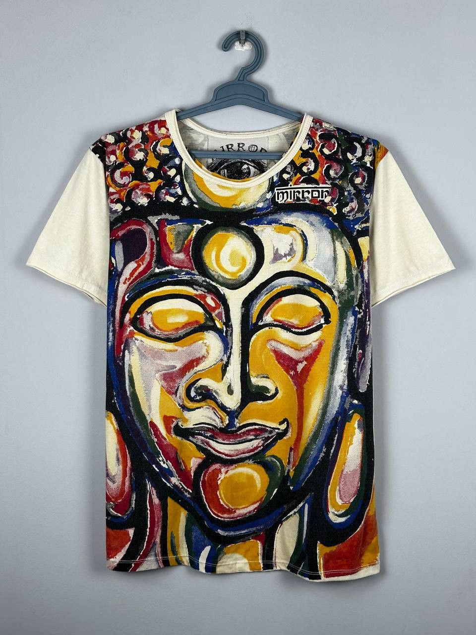 Vintage Vintage Avant Garde AOP Mirror Indian Print T Shirt Size US L / EU 52-54 / 3 - 1 Thumbnail