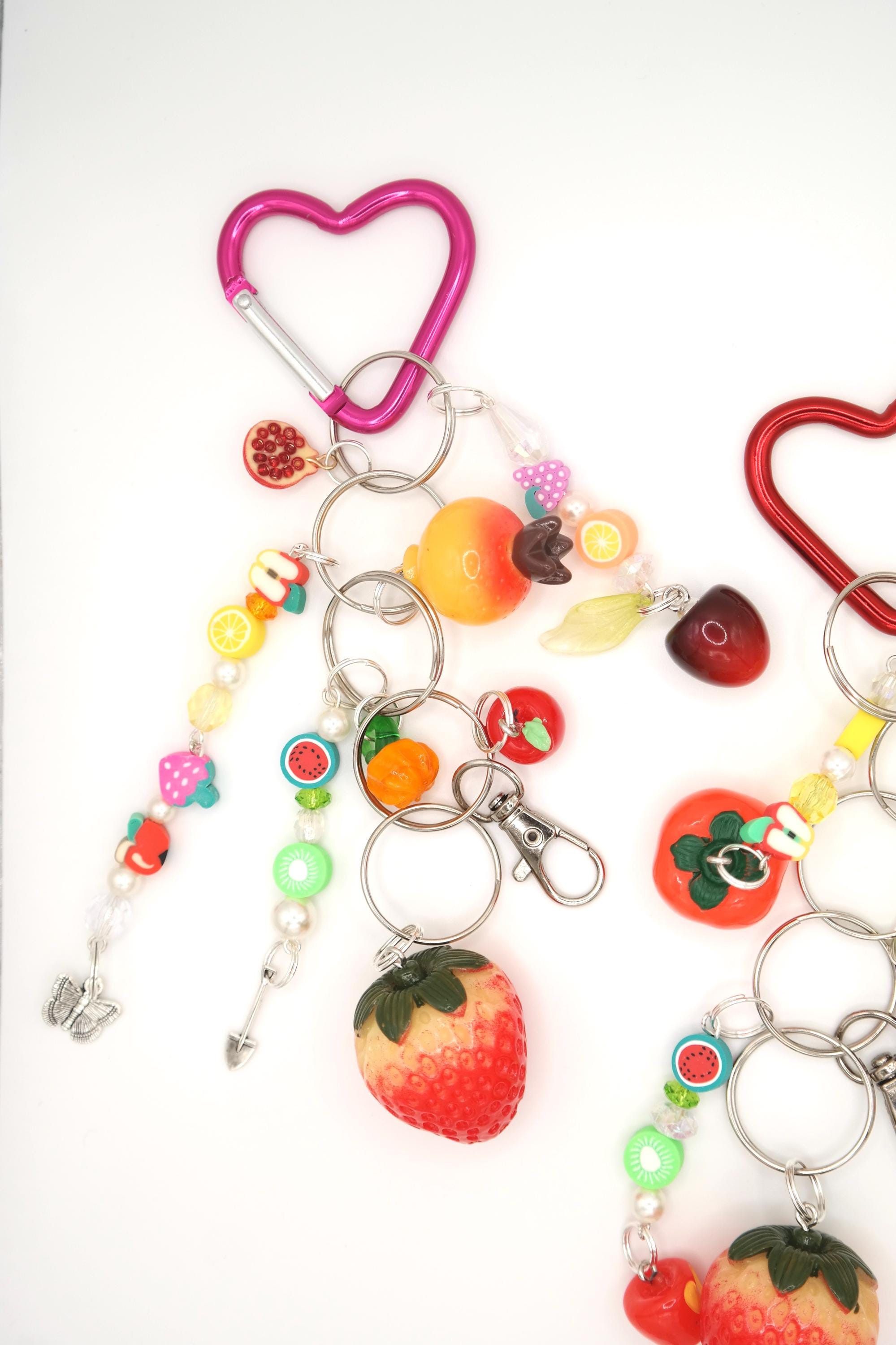 Handmade The Fruits Heart Carabiner Keychains Size ONE SIZE - 3 Thumbnail