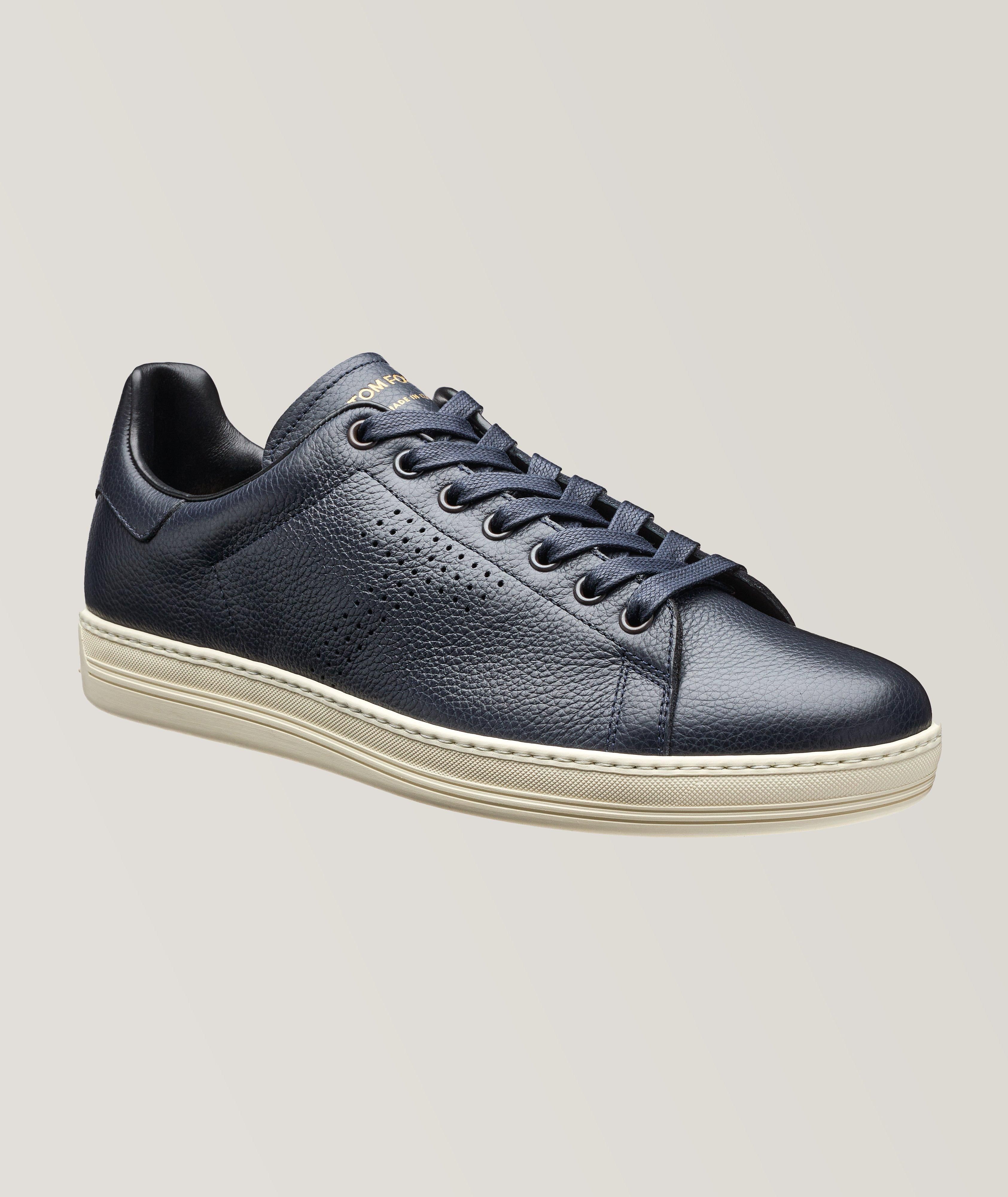 Tom Ford o1w1db10724 Warwick Leather Sneakers in Navy Blue Size US 10 / EU 43 - 1 Thumbnail