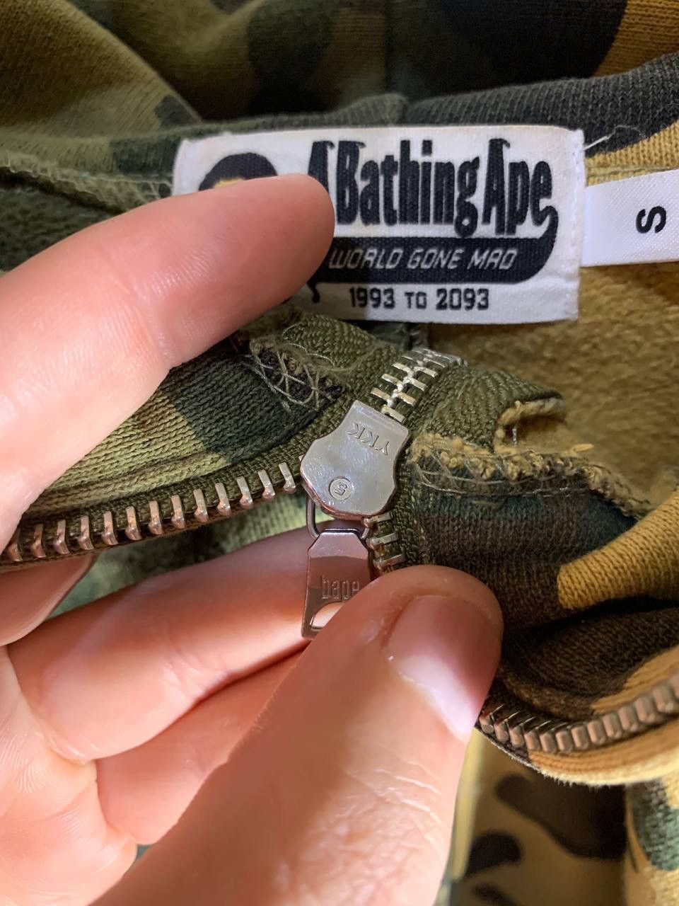 Bape 1st Camo Half Shark Full Zip Hoodie Size US S / EU 44-46 / 1 - 10 Thumbnail