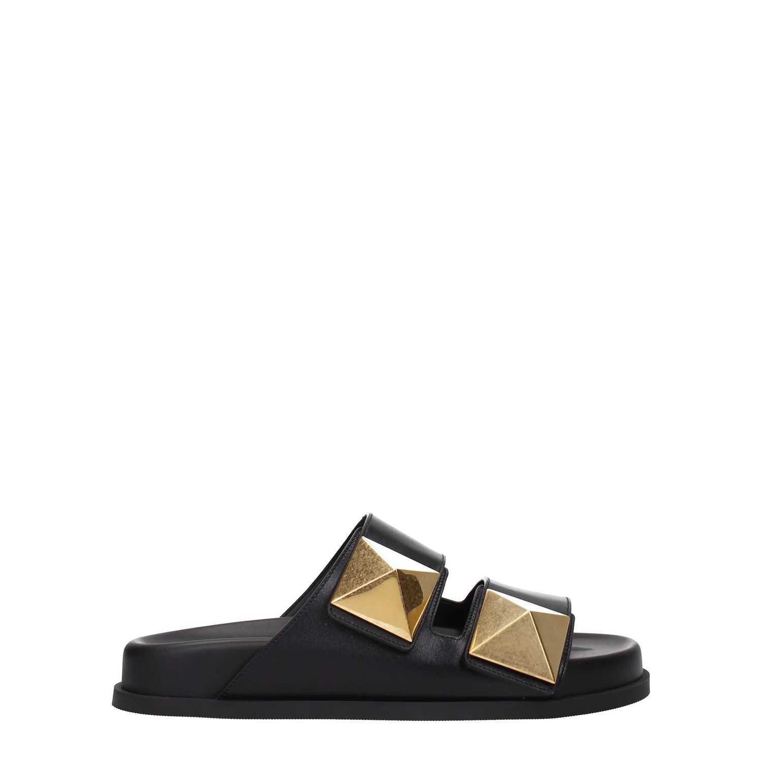 Valentino ob1o1e1224 Leather Slippers in Black Size US 7 / IT 37 - 1 Thumbnail