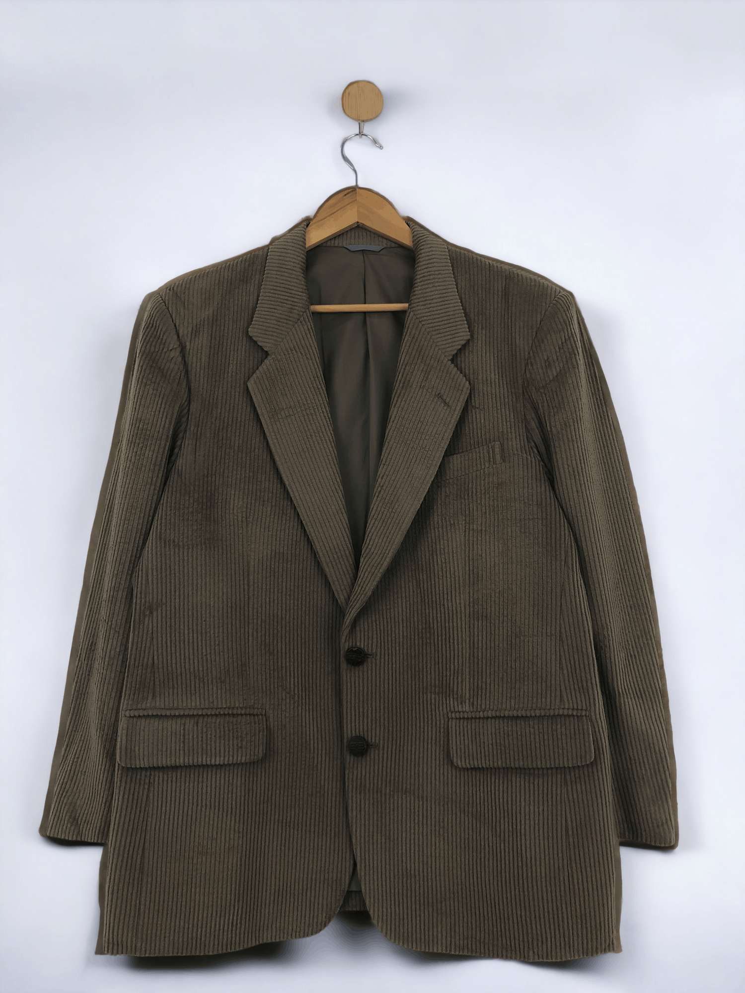 Balenciaga Balenciaga Paris Corduroy Blazer Luxury Brown Jacket JA0032 Size US L / EU 52-54 / 3 - 1 Thumbnail