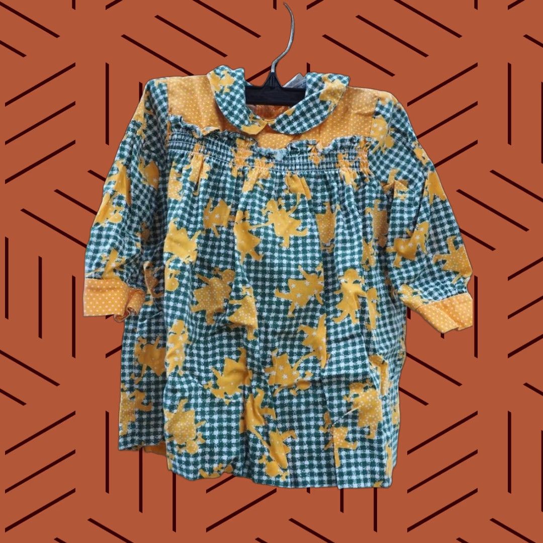 Vintage VINTAGE Dids Green Yellow Girls Shirt Size 3T 1960s 1970s Size US S / EU 44-46 / 1 - 1 Thumbnail