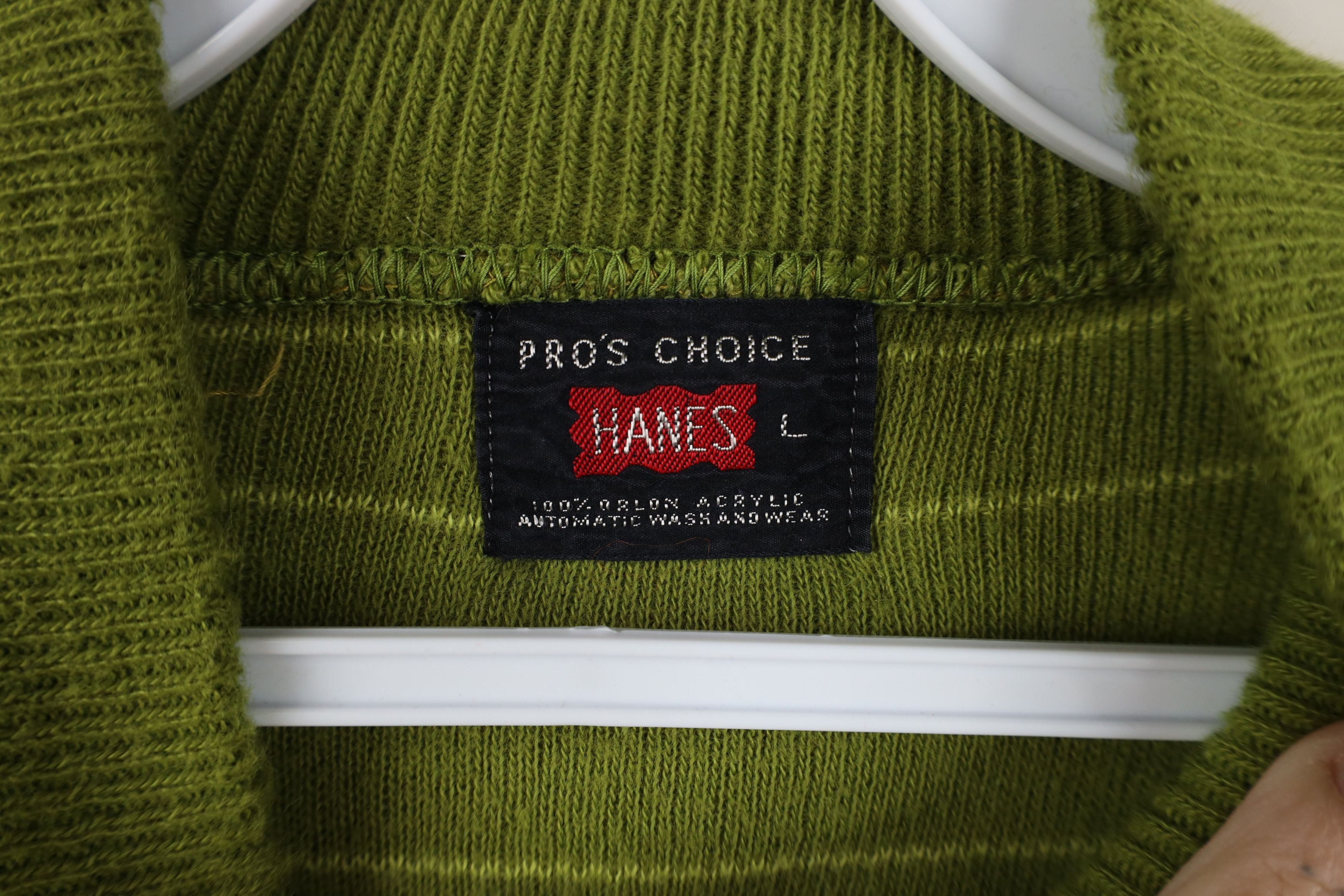 Hanes Vintage 50s 60s Hanes Pro Choice Sweater Avocado Green USA Size US L / EU 52-54 / 3 - 4 Thumbnail