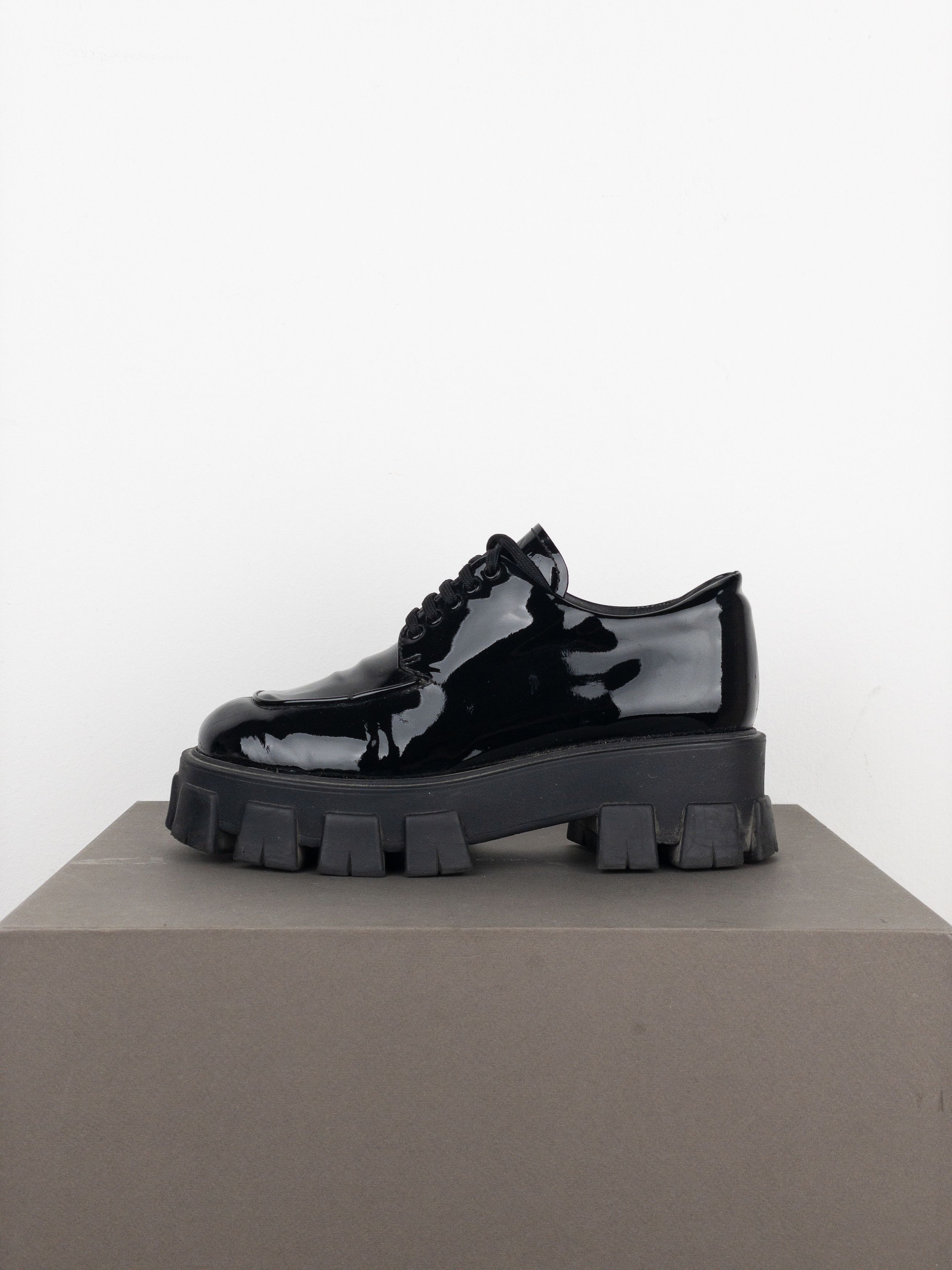 Prada Prada ‘Monolith’ Lug Sole Platform Derby Shoes Size US 8.5 / EU 41-42 - 3 Thumbnail