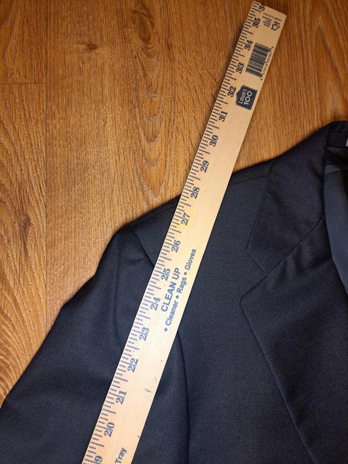 Hickey Freeman Hickey Freeman Loro Piana Suit Jacket 46L Gray Wool 120's Size 46L - 11 Thumbnail