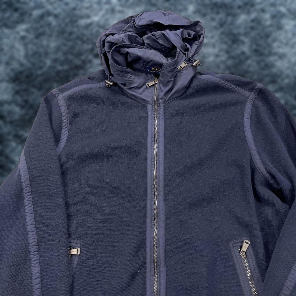 Polo Ralph Lauren Polo Ralph Lauren Hoodie Mens XL Navy Full Zip Cotton Nylon Hood Sweatshirt Size US XL / EU 56 / 4 - 1 Thumbnail