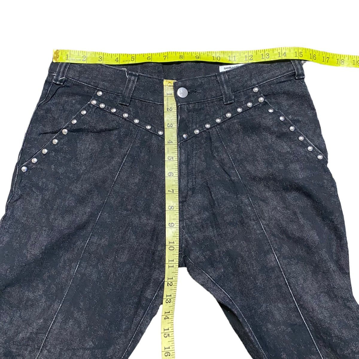 semanticdesign Semantic Design Fleur Denim Flare Jeans Studded Size US 30 / EU 46 - 15 Thumbnail