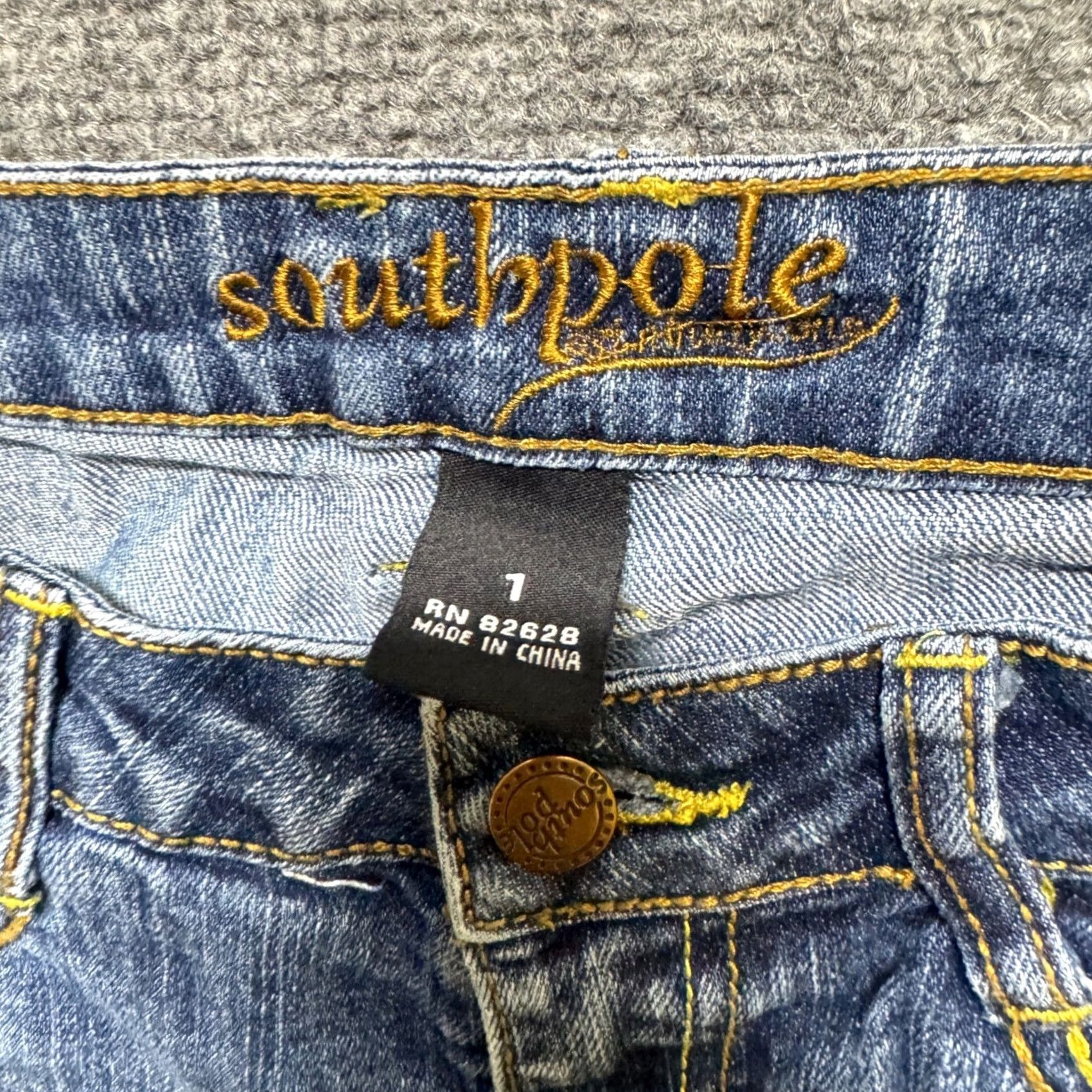 Southpole VTG Southpole Jeans Womens XS Regular Size Blue Washed Y2K Slim Boot Embroidered Womens Jeans Size 26" / US 2 / IT 38 - 5 Thumbnail