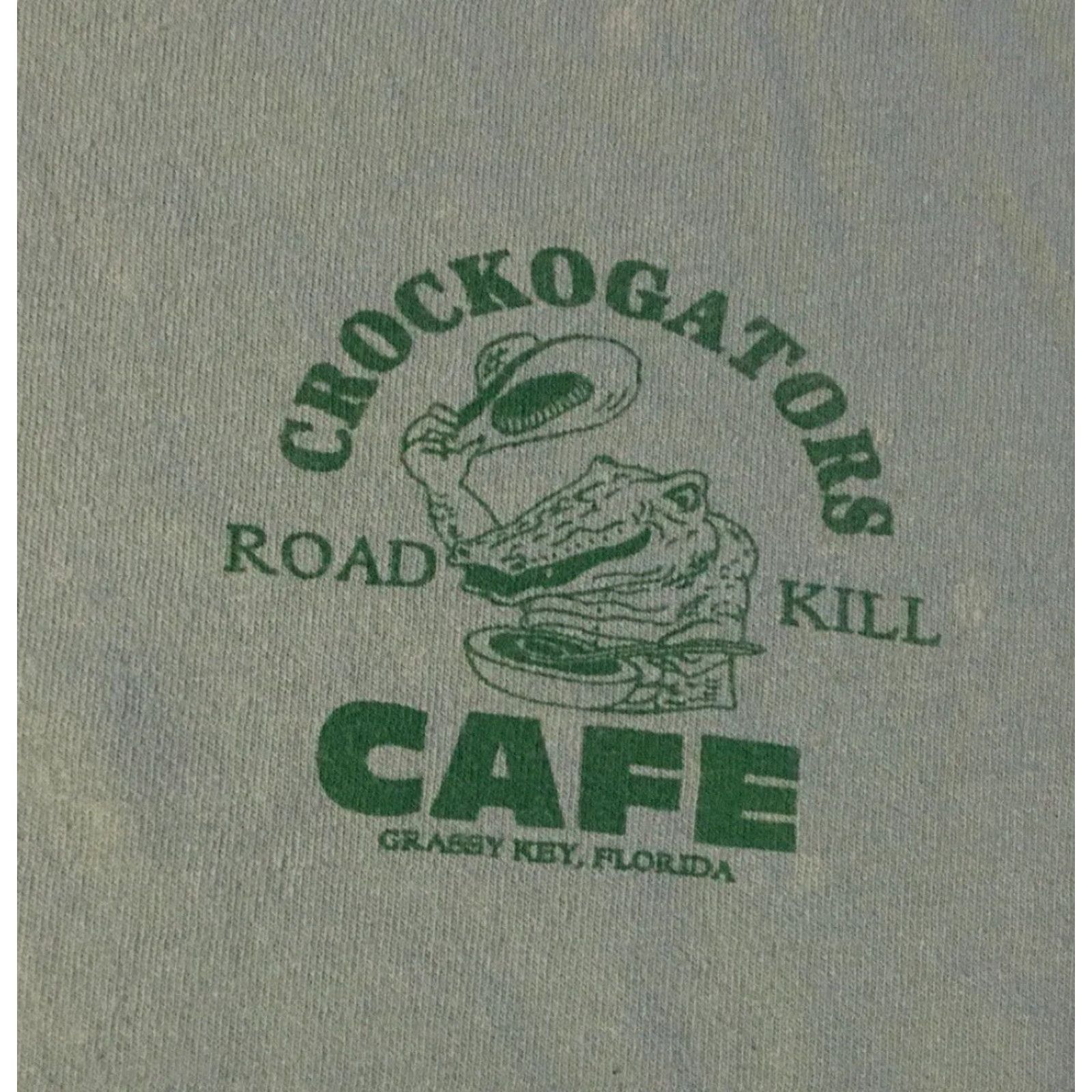 Vintage VINTAGE 90s Roadkill Cafe Florida Faded Distressed Shirt 2XL Green Graphic Tee Men Size US XXL / EU 58 / 5 - 4 Thumbnail