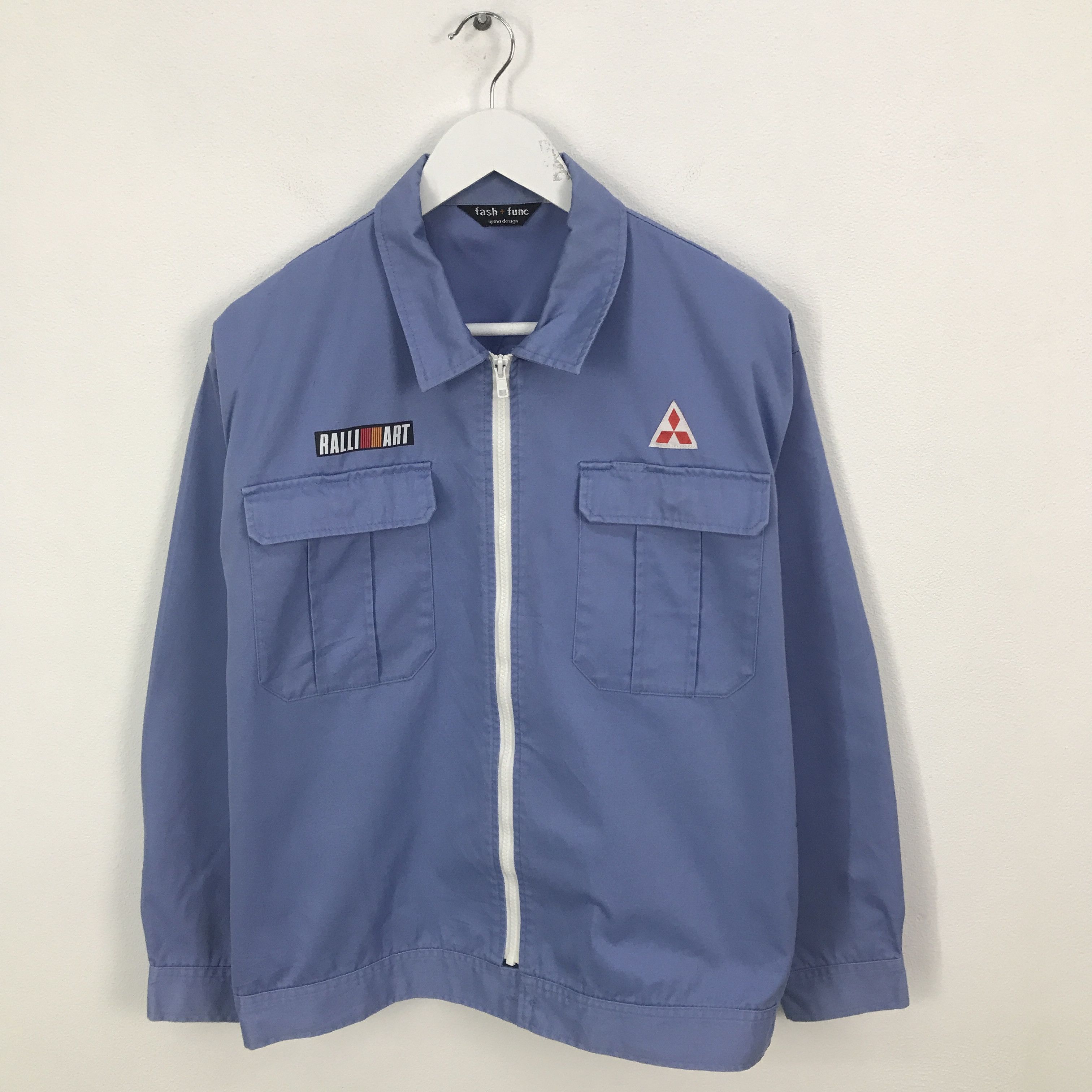 Japanese Brand Rare Mitsubishi Ralliart Racing Custom Worker Sport Jacket Size US XXL / EU 58 / 5 - 2 Thumbnail