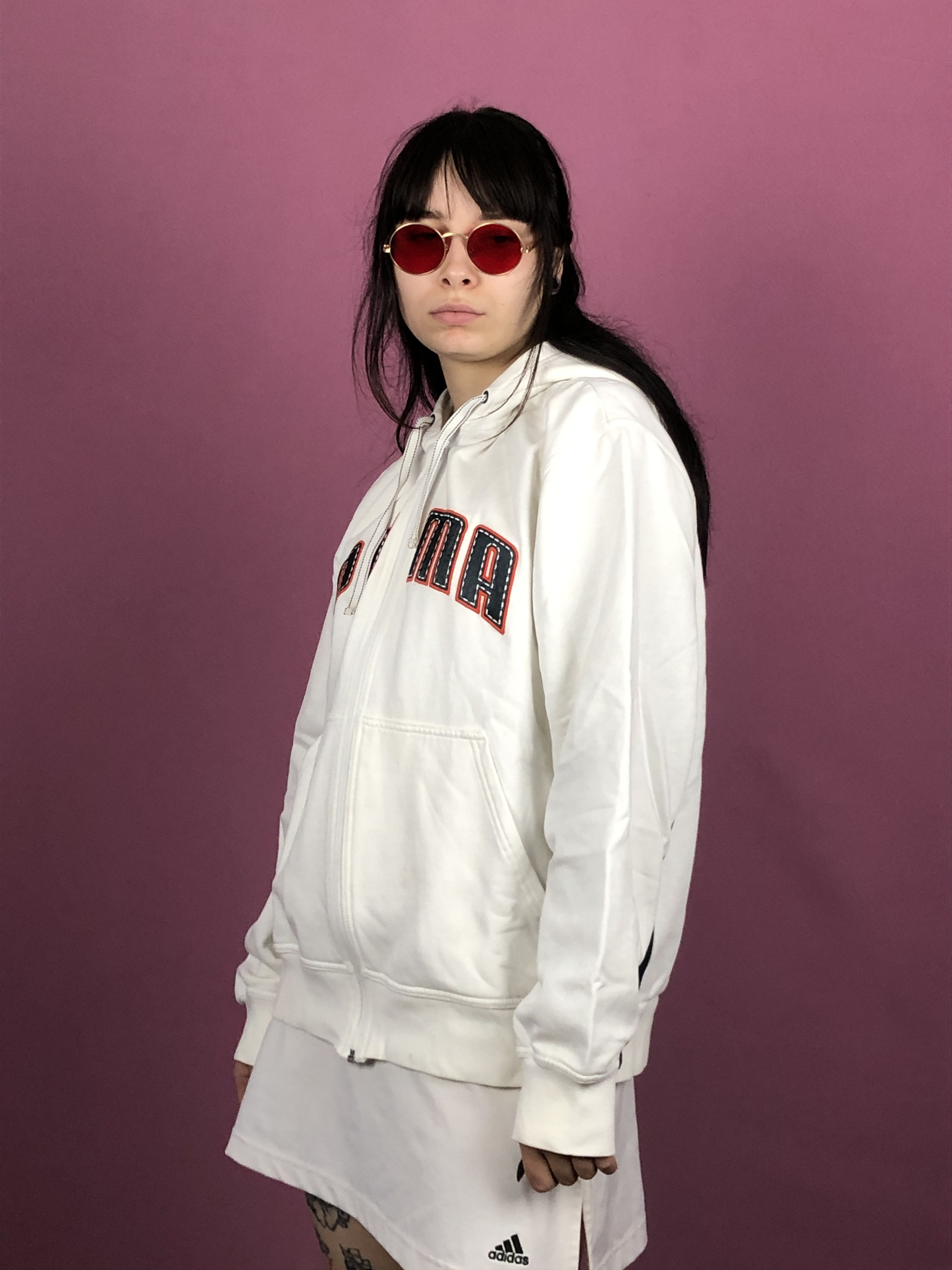 Puma × Vintage 90s Puma Vintage Women's Zip Hoodie - XL Size XL / US 12-14 / IT 48-50 - 3 Thumbnail