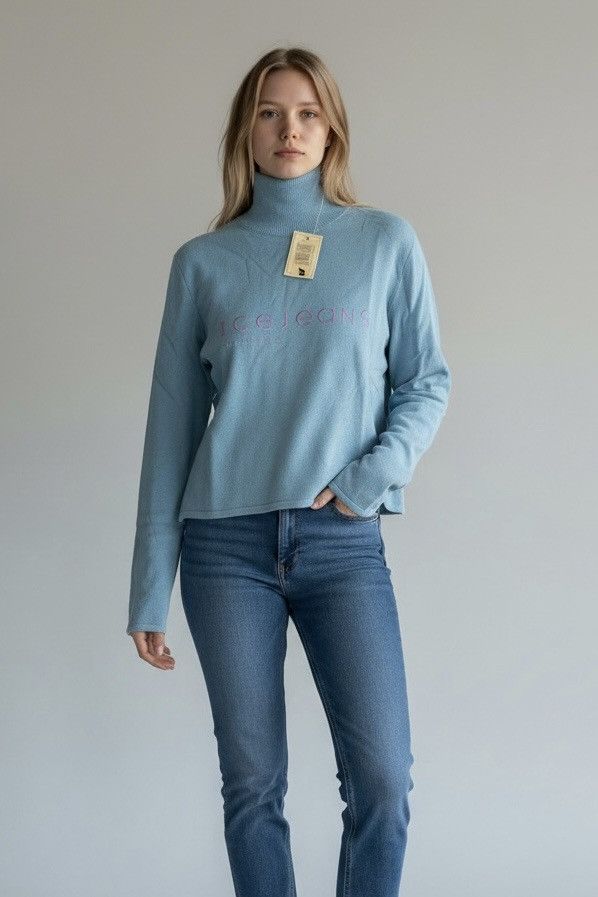 Iceberg Iceberg Blue Knit Turtleneck Sweater - Brand New with Tags Size L / US 10 / IT 46 - 1 Thumbnail