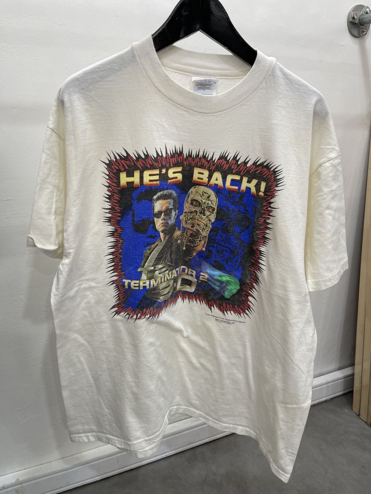 Hanes × Vintage Vintage 1996 terminator 2 shirt Size US XL / EU 56 / 4 - 1 Thumbnail