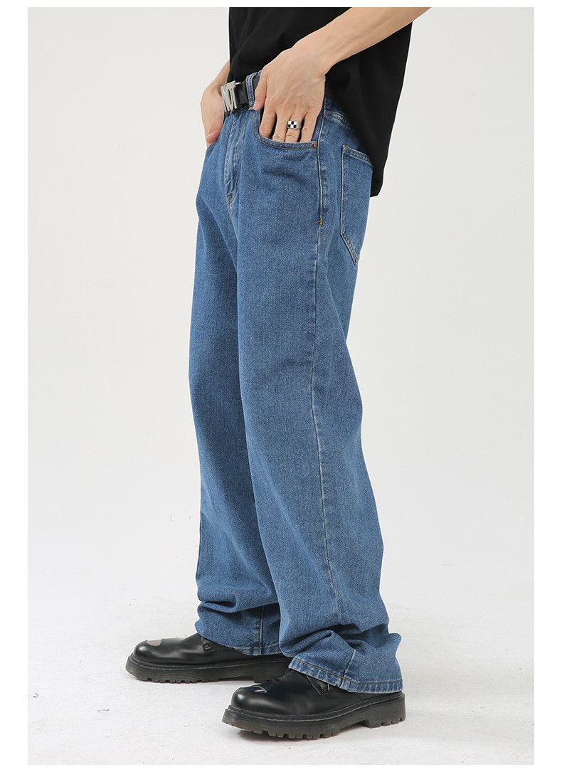 Jean Men's loose Japanese retro washed straight jeans Size US 32 / EU 48 - 5 Thumbnail