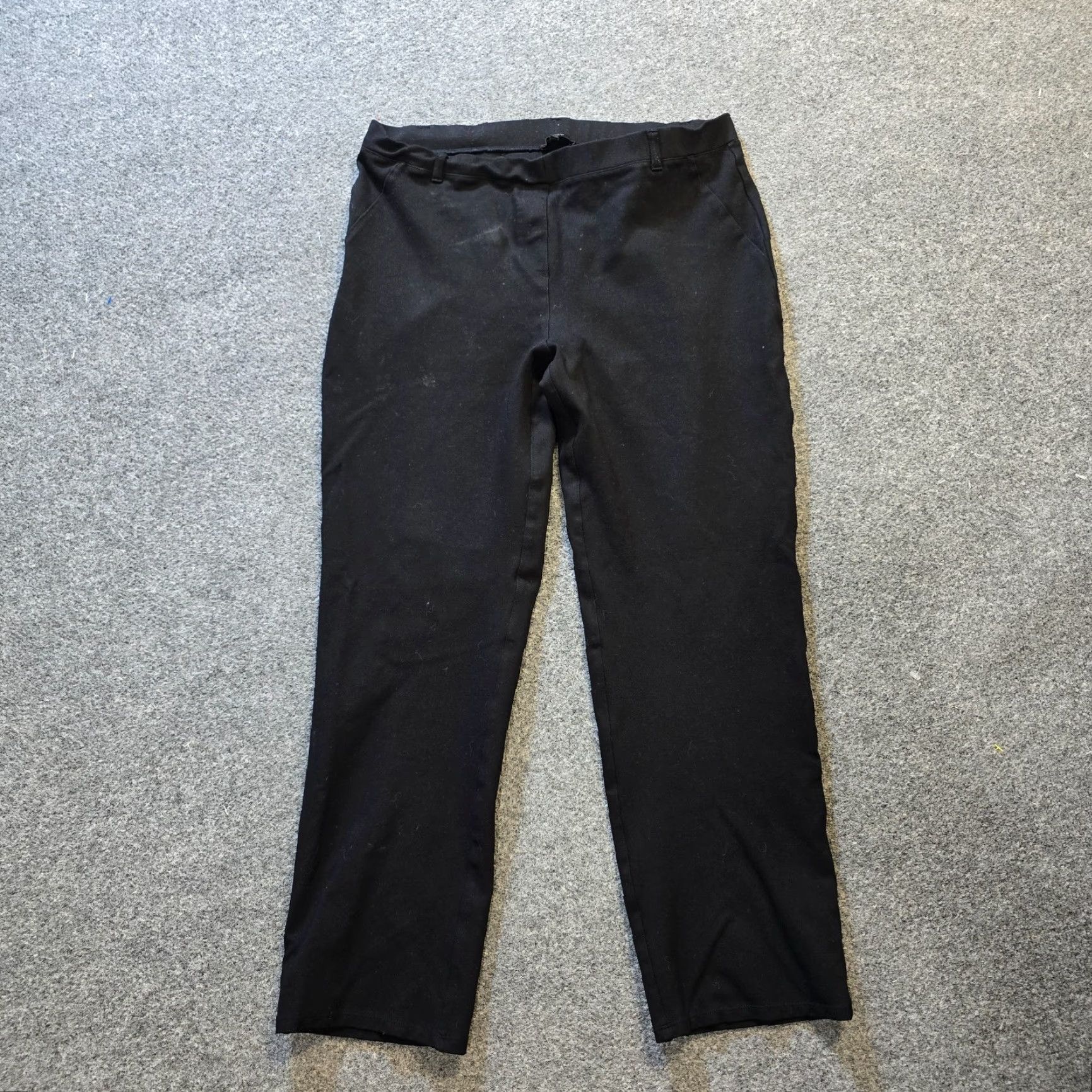 Quince Quince Pants Womens XL Black Scuba Straight Leg Stretch Pull On Capsule Career Dress Pants Slim Straight Leg Womens XL Black Quince Pants Size 40" / US 18 - 2 Thumbnail